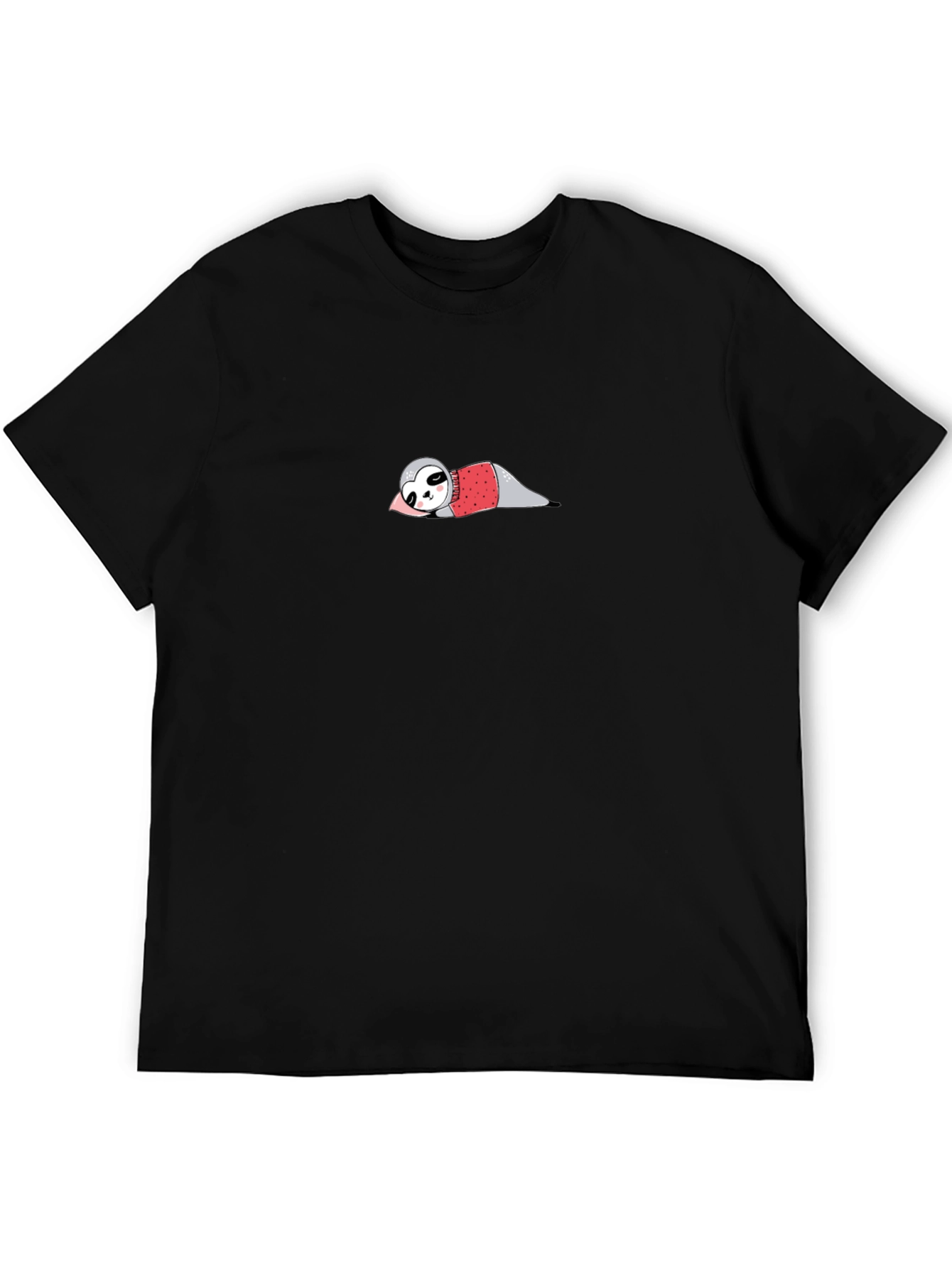 Black Sloth Nap Time Graphic Tee - Comfy Casual Wear view 5