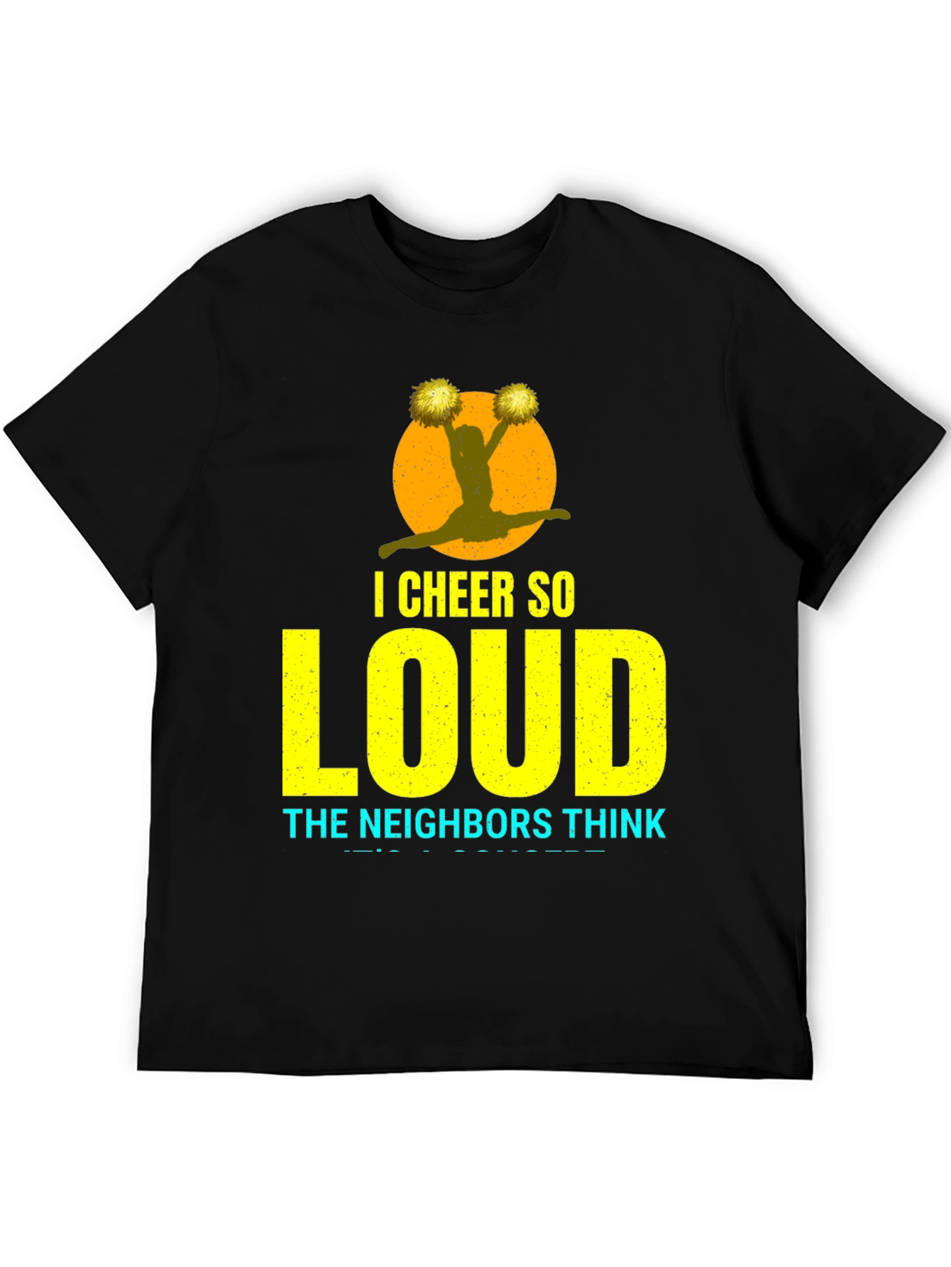 Black I Cheer So Loud T-Shirt view 5