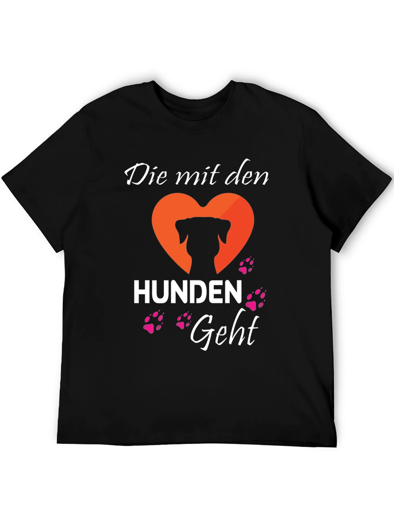 Black Dog Lover T-Shirt - German Hund Print view 5
