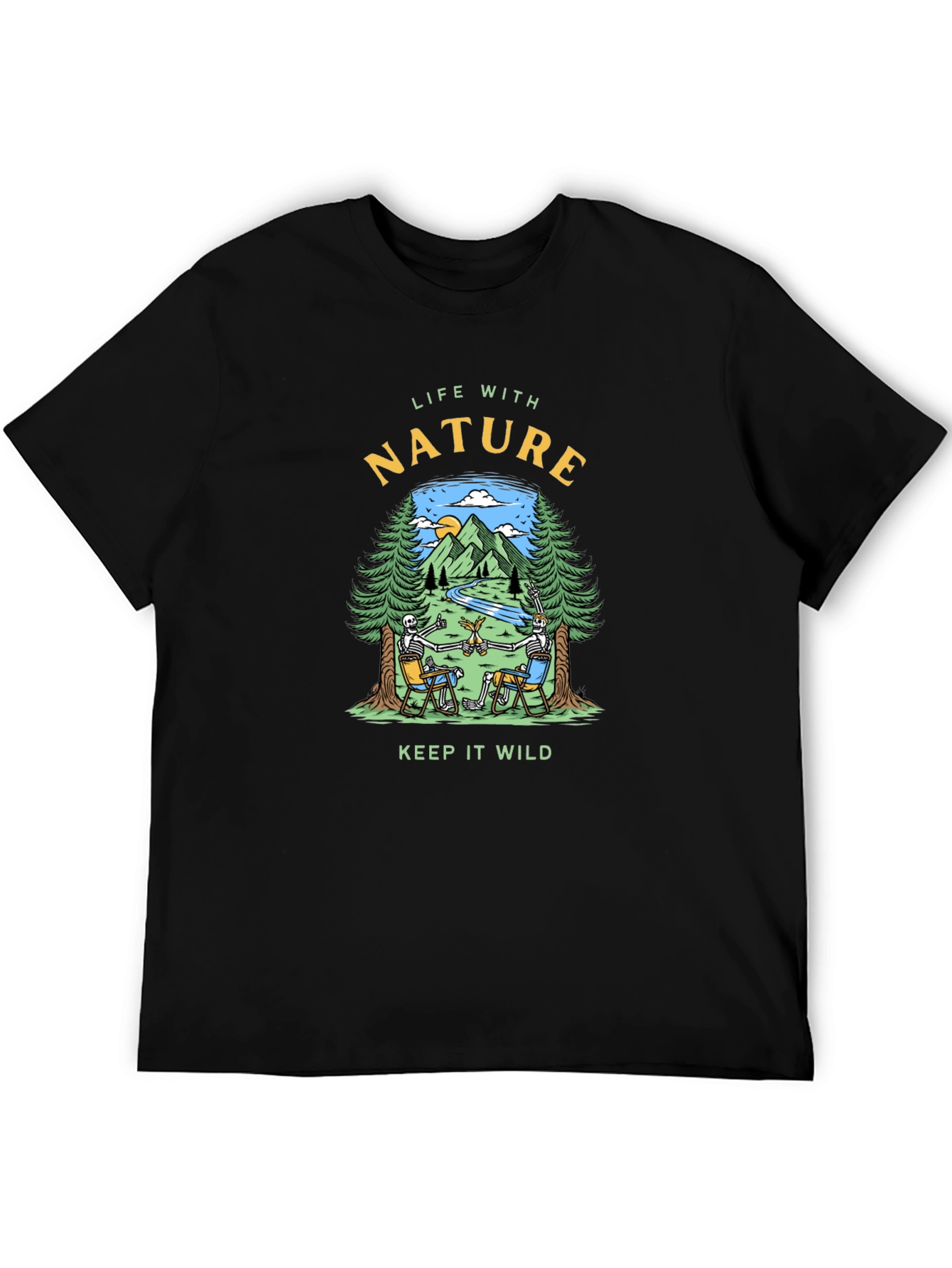 Black Life With Nature Graphic T-Shirt view 5