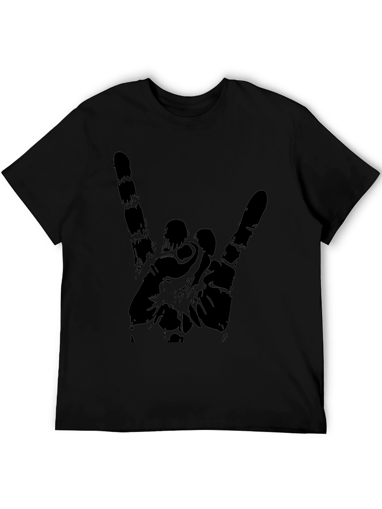 Black Rock On Graphic Black T-Shirt view 5