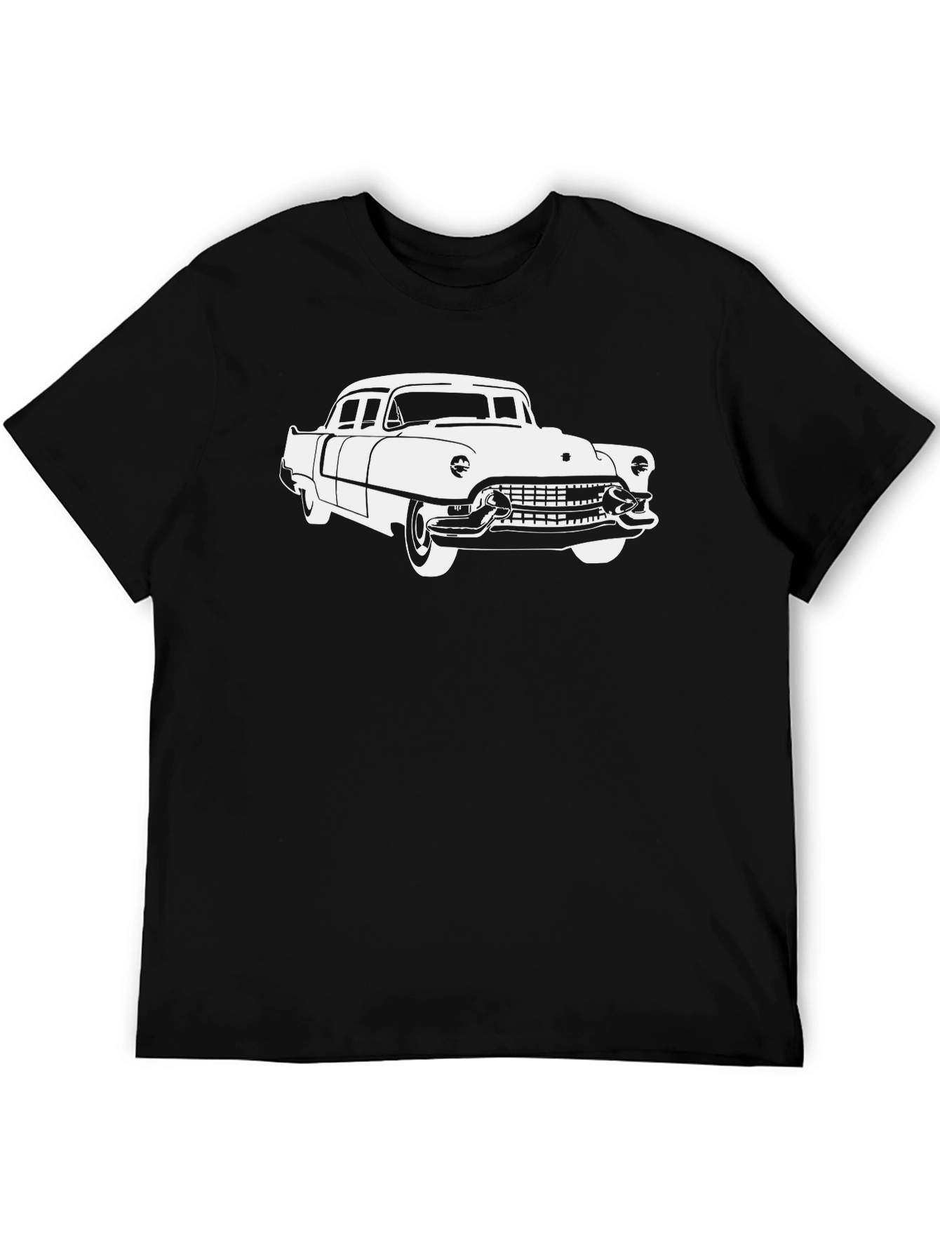 Black Classic Car Graphic Tee - Retro Style Soft Cotton Shirt view 5