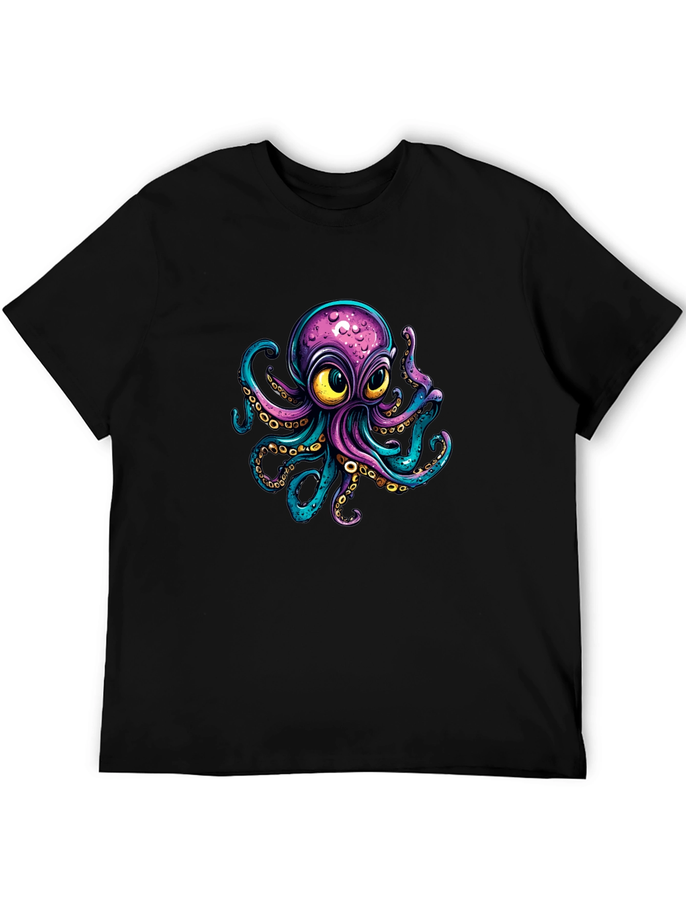 Black Octopus Graphic T-Shirt - Unique Design Tee view 5