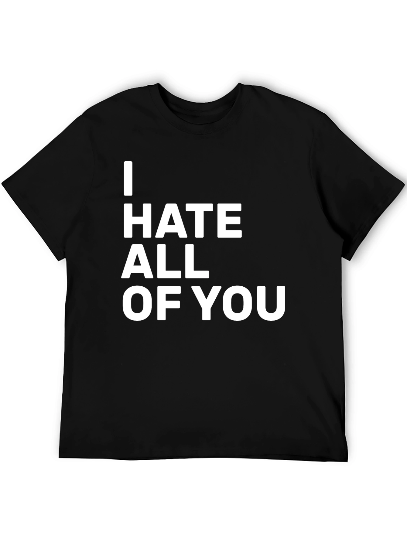 Black I Hate All Of You Graphic T-Shirt - Black view 5