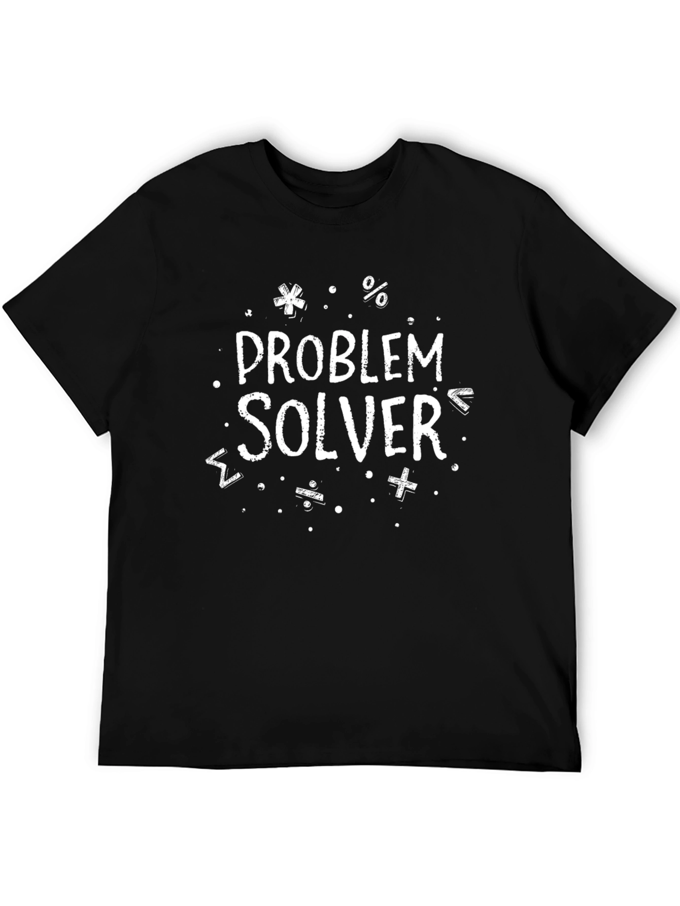 Black Problem Solver Math Equation Graphic T-Shirt view 5