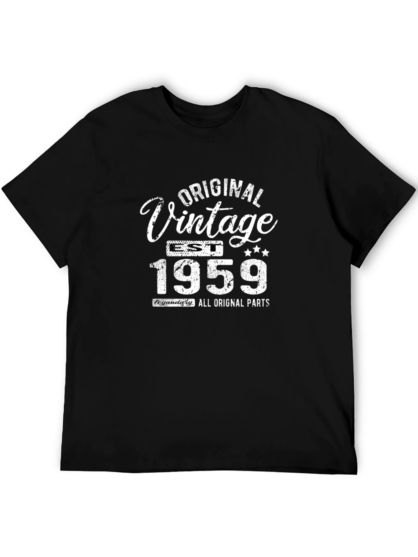 Black Vintage 1959 Original Parts T-Shirt view 5