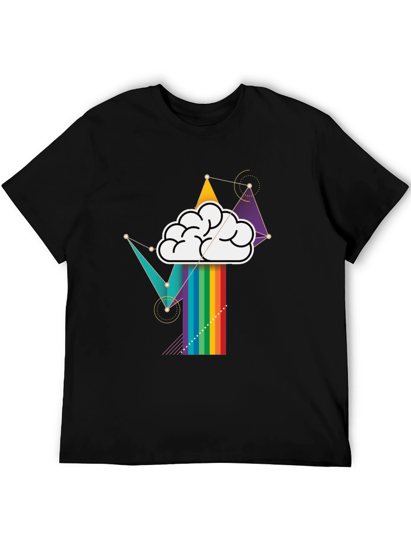 Black Brainstorm Rainbow T-Shirt view 5