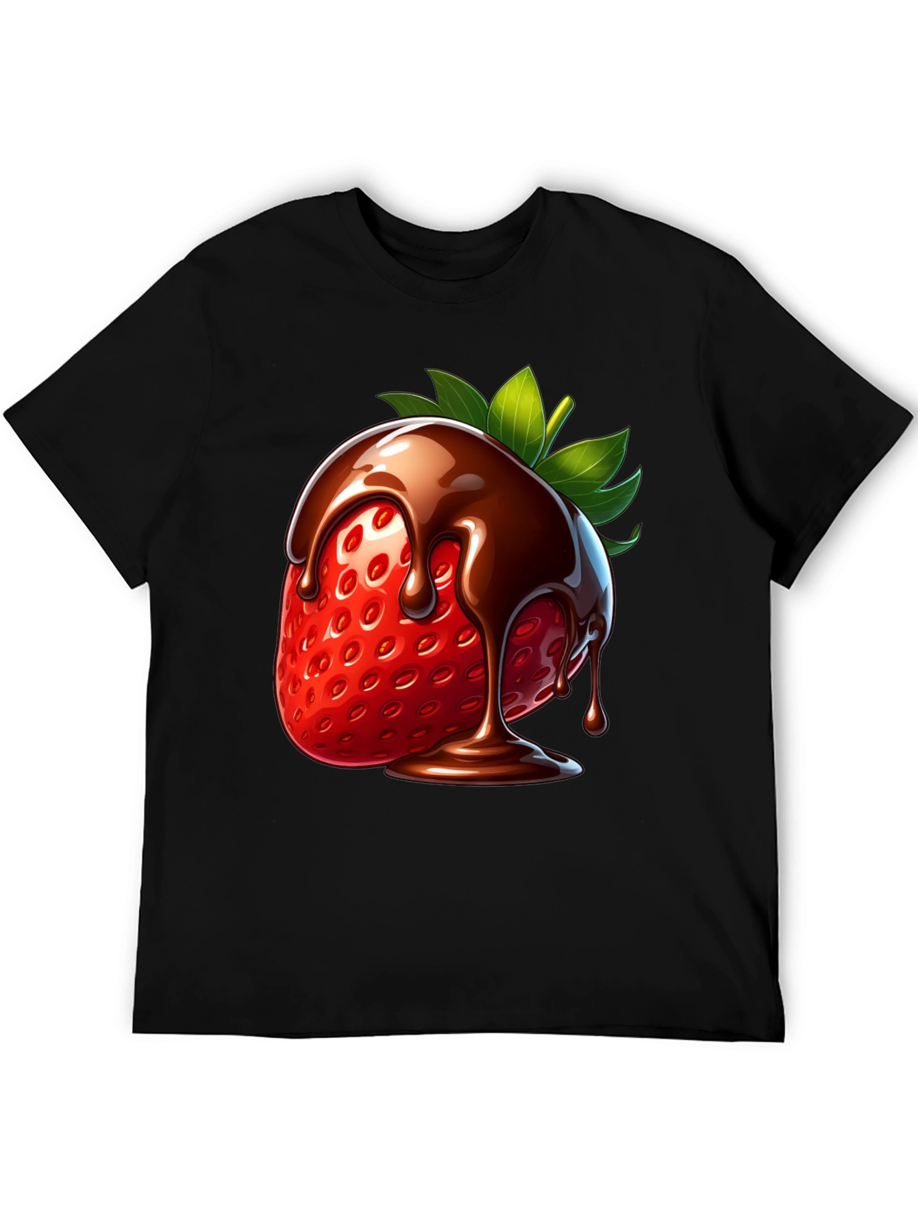 Black Chocolate Strawberry Graphic Tee view 5