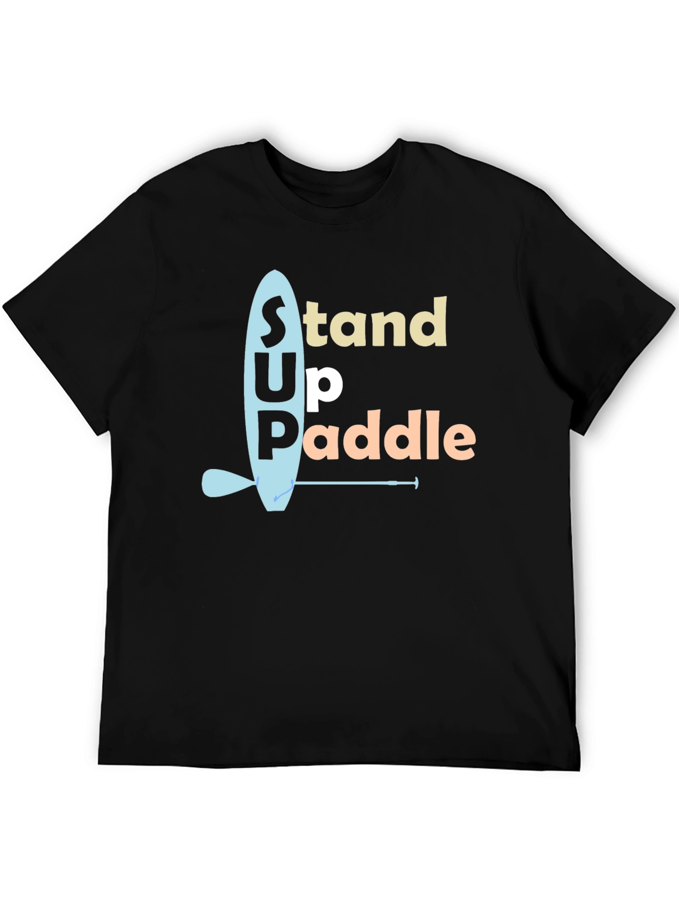 Black Stand Up Paddle Graphic Tee - Black view 5