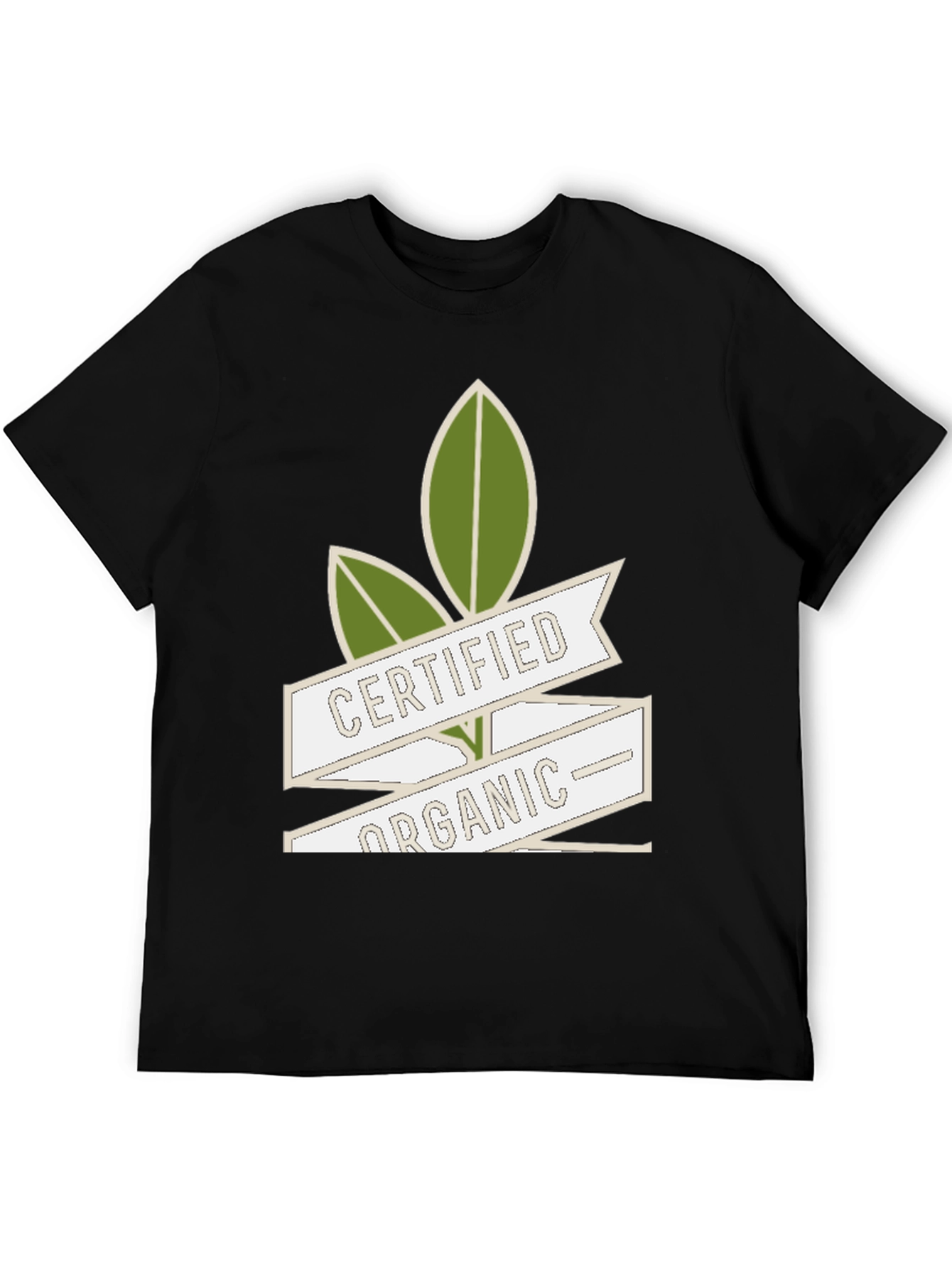 Black Certified Organic Graphic Tee - Eco-Friendly view 5