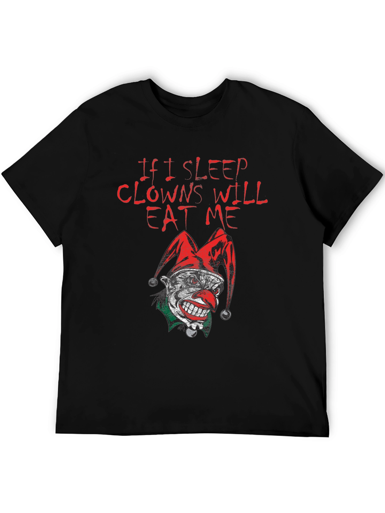 Black If I Sleep Clowns Will Eat Me Graphic T-Shirt view 5