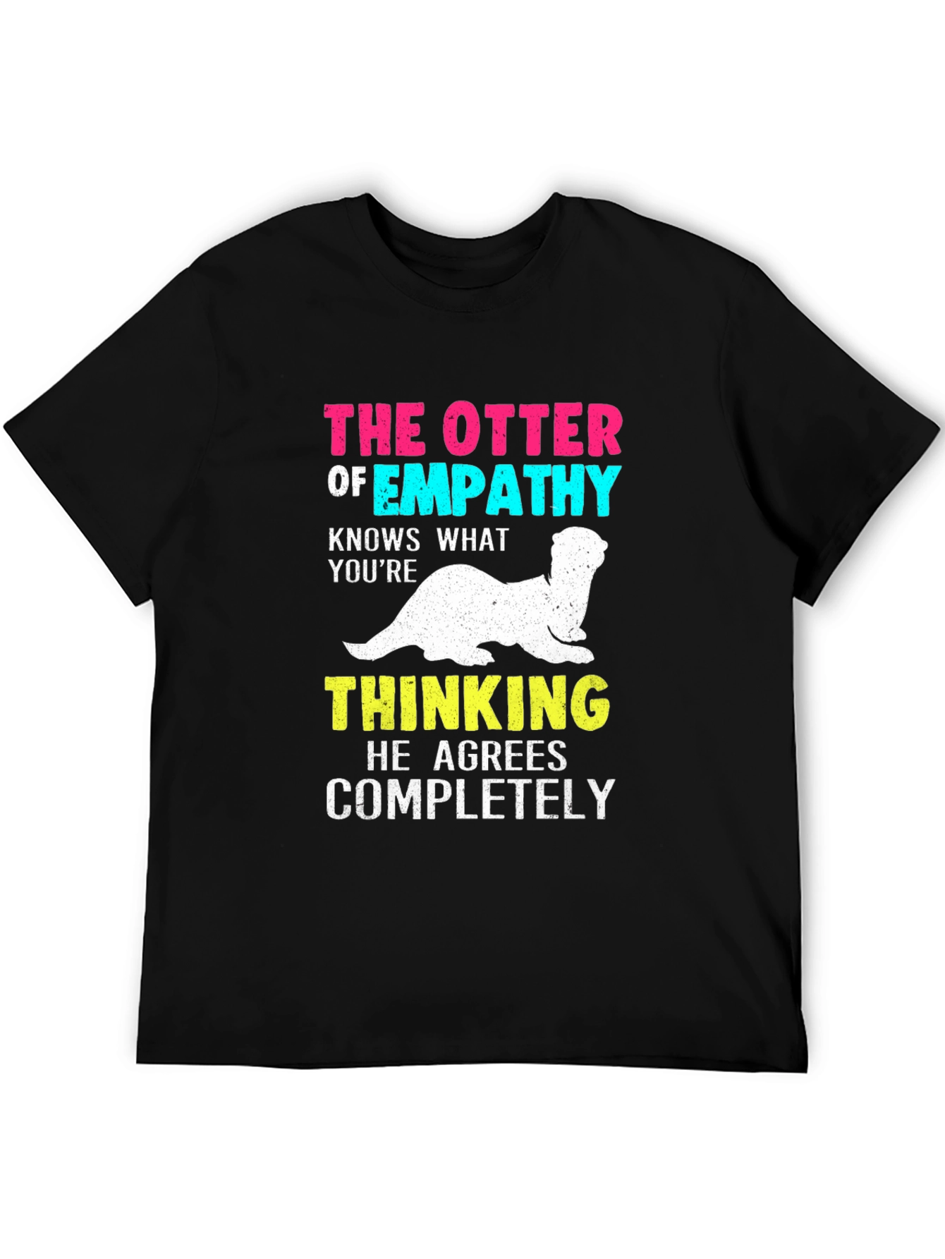 Black Empathy Otter Graphic T-Shirt view 5