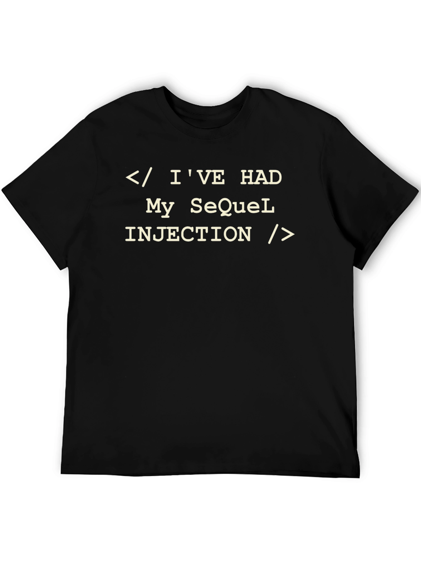Black SQL Injection Programmer Humor T-Shirt view 5
