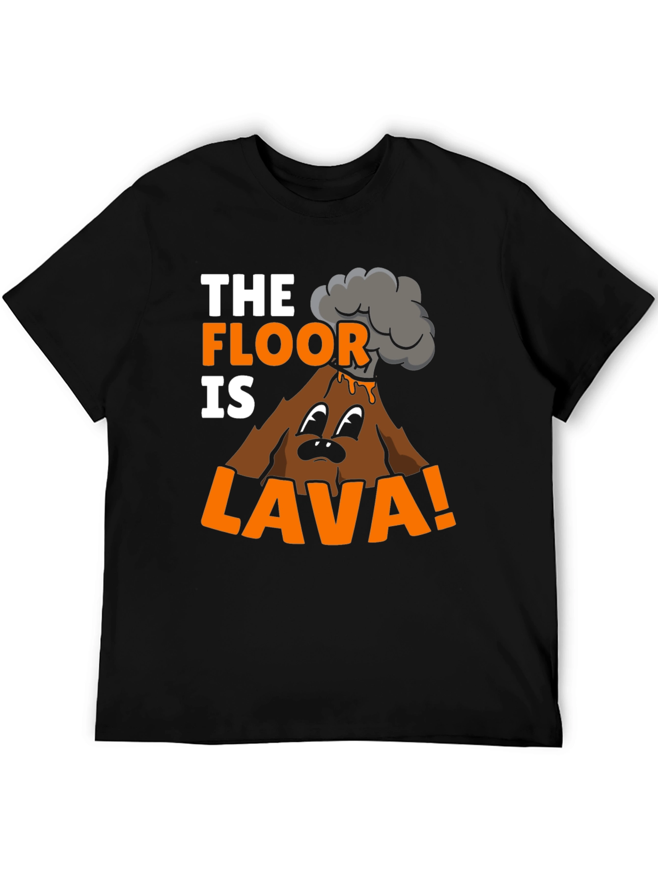 Black The Floor Is Lava Graphic T-Shirt view 5