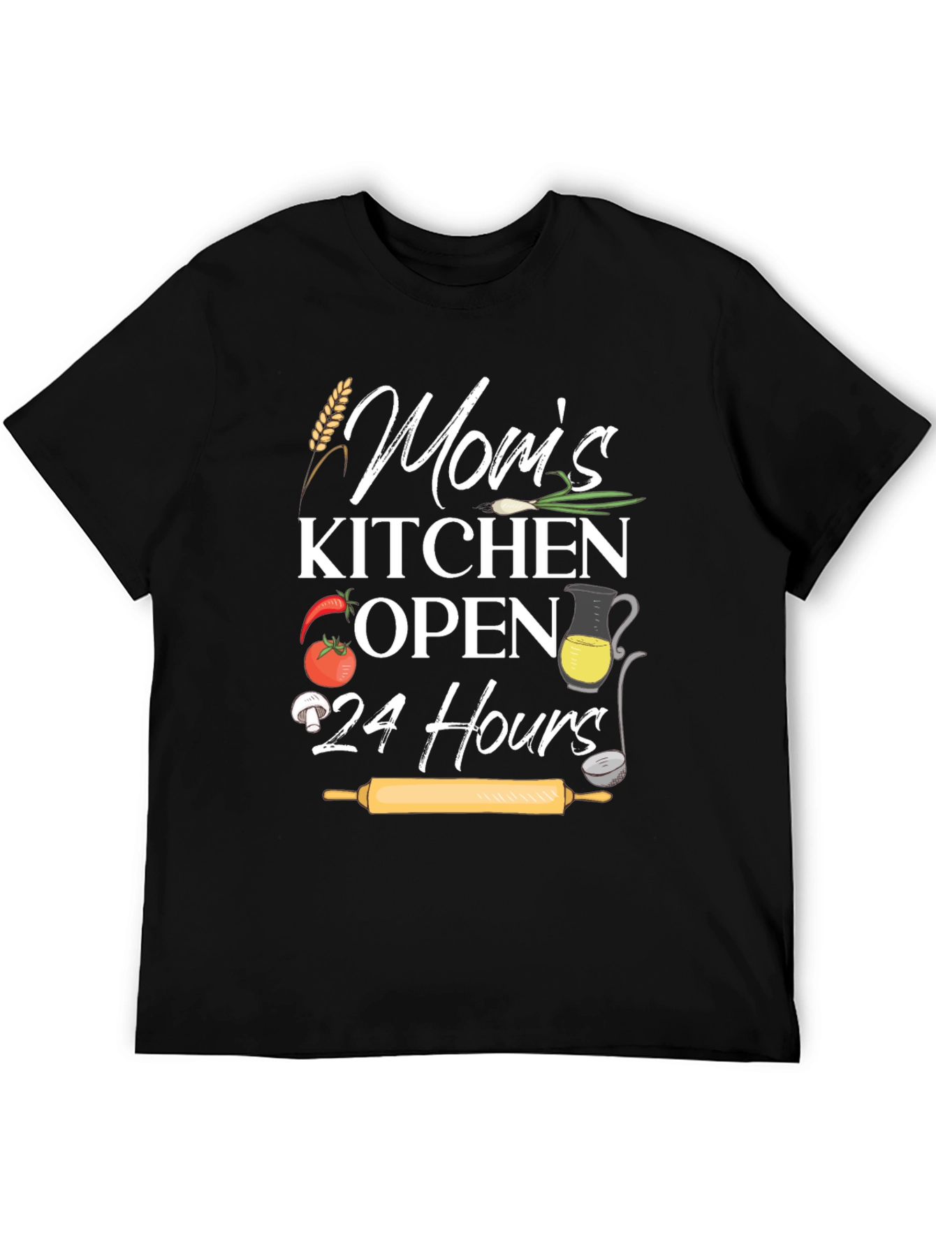Black Mom's Kitchen Open 24 Hours Graphic Tee view 5