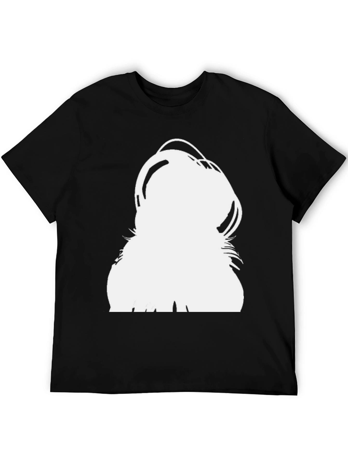 Black Modern Black T-Shirt with Bold White Graphic view 5