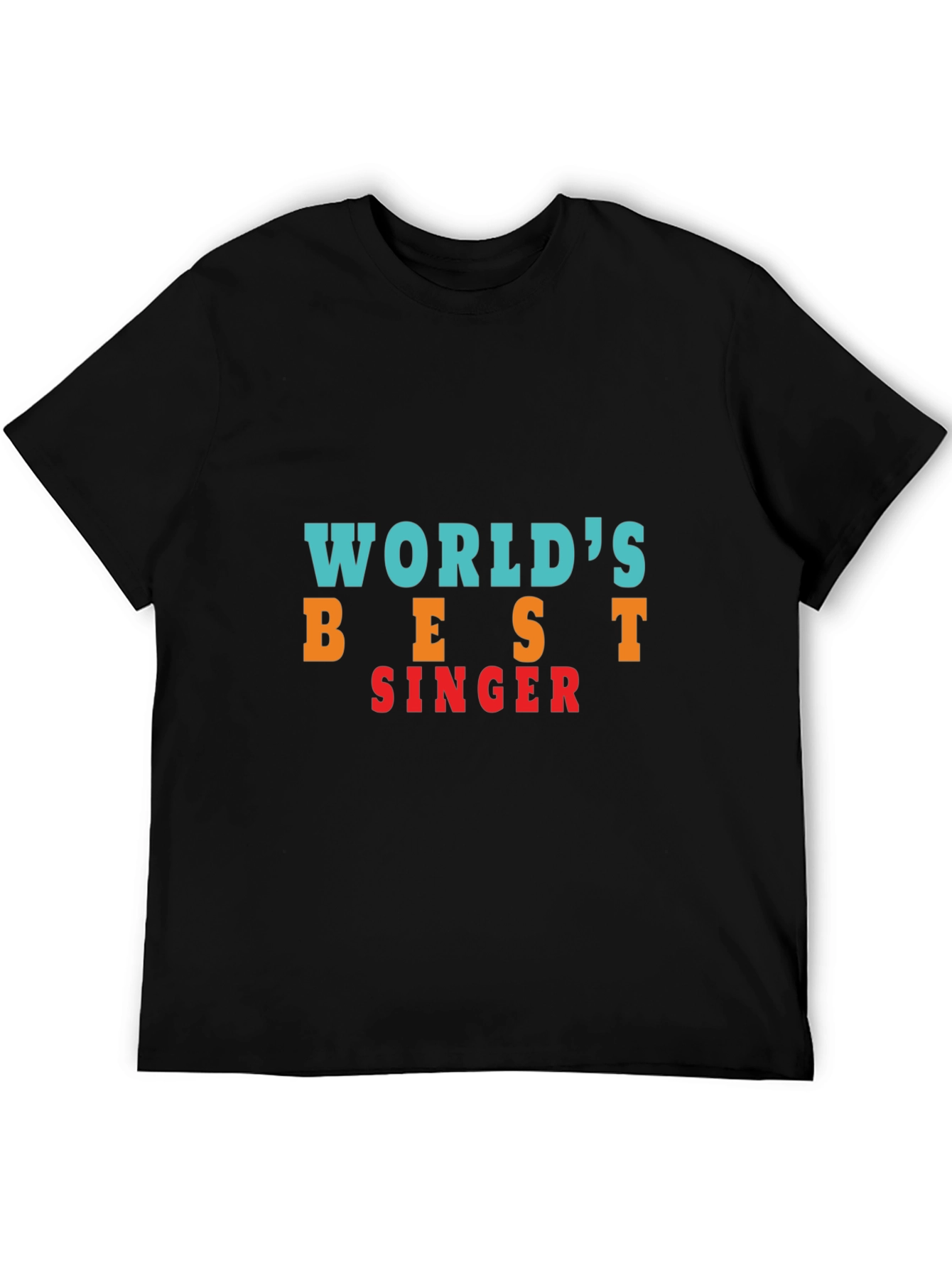 Black World's Best Singer Black T-Shirt view 5