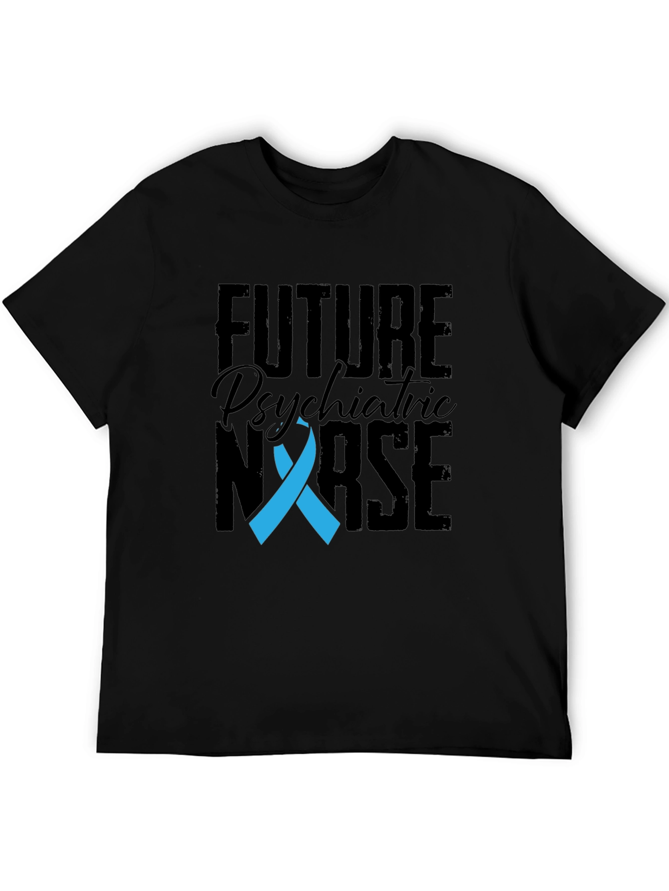 Black Future Psychiatric Nurse T-Shirt view 5