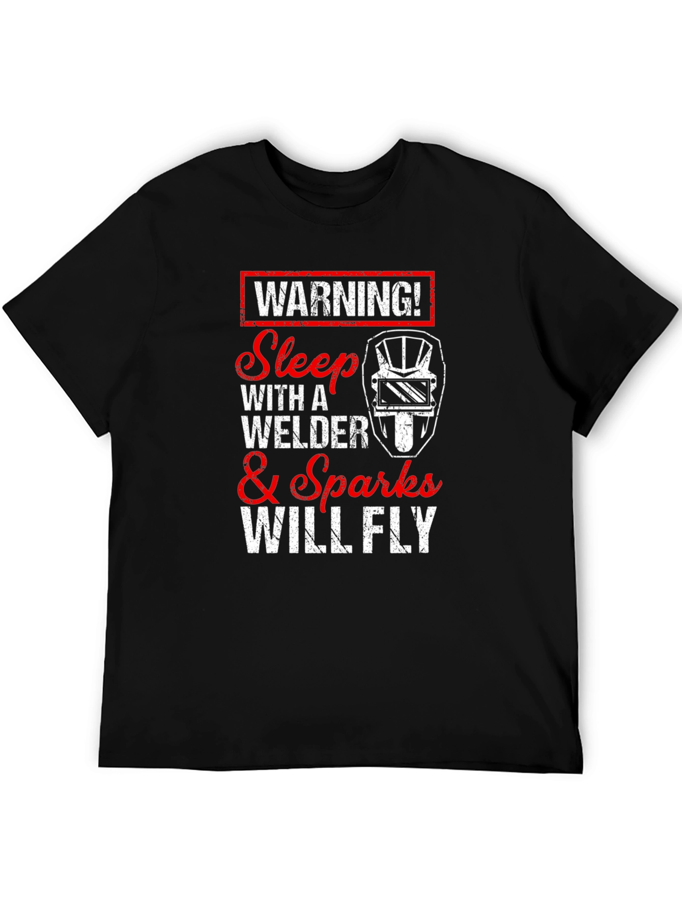 Black Warning Welder T-Shirt - Sparks Will Fly! view 5