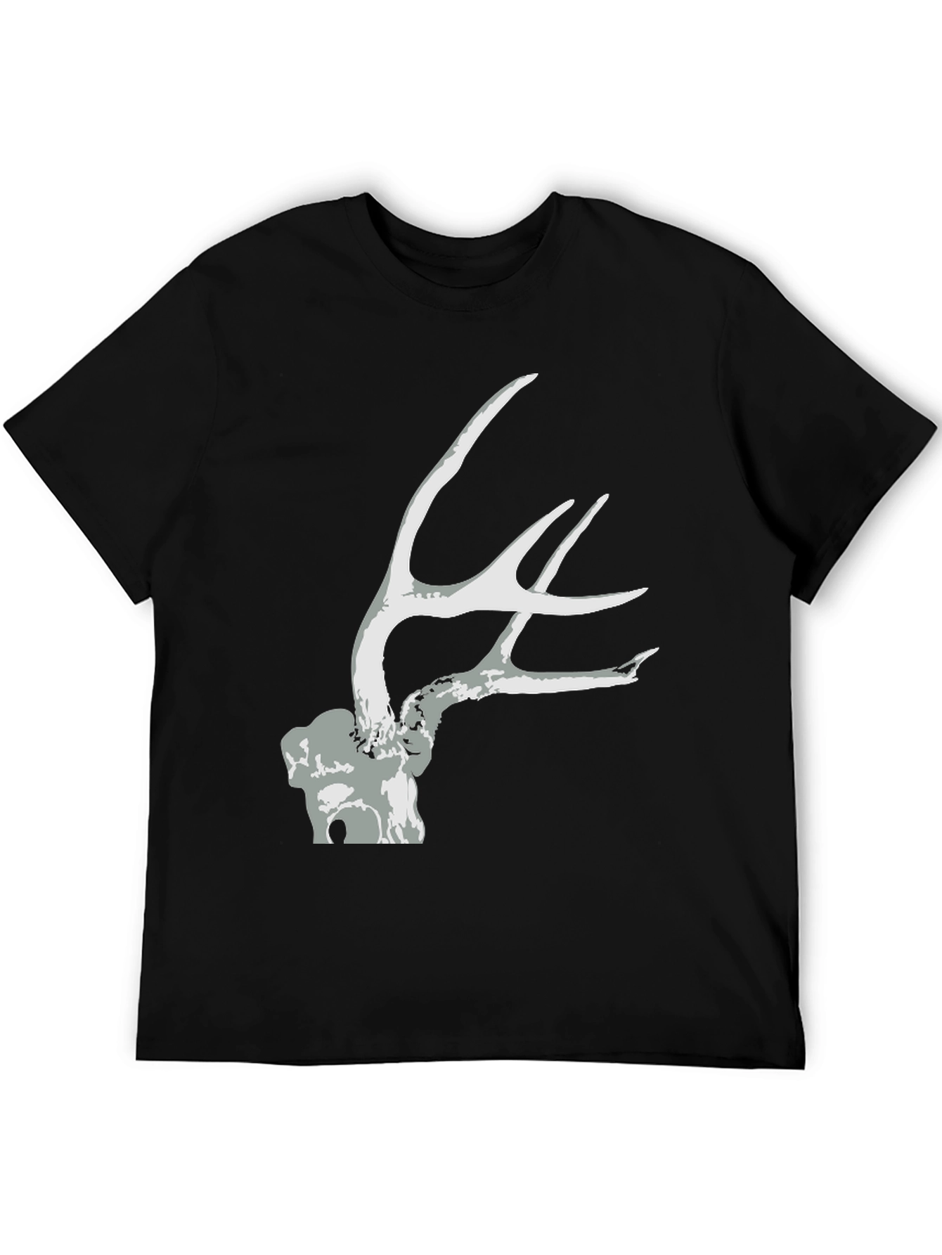 Black Antler Graphic Tee - Black Unisex T-Shirt view 5