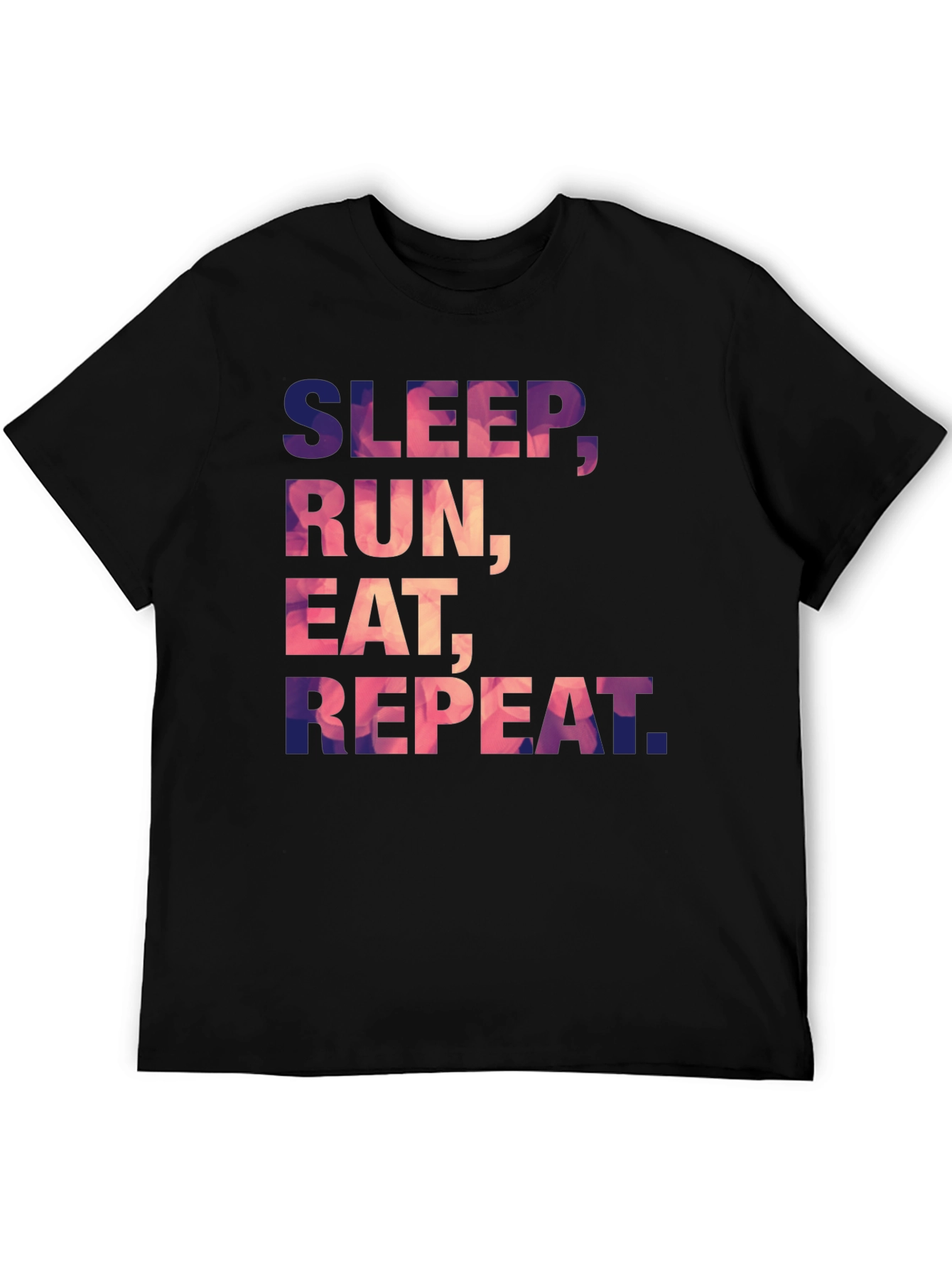 Black Sleep Run Eat Repeat Graphic Tee view 5