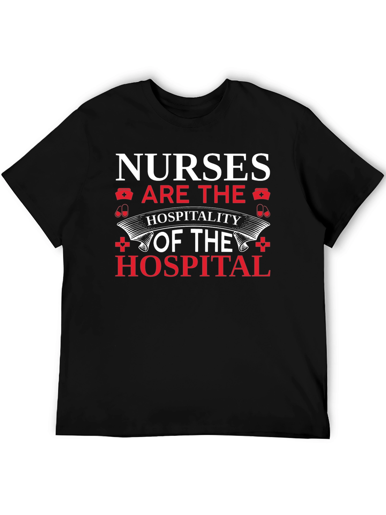 Black Nurses Hospitality T-Shirt - Black view 5