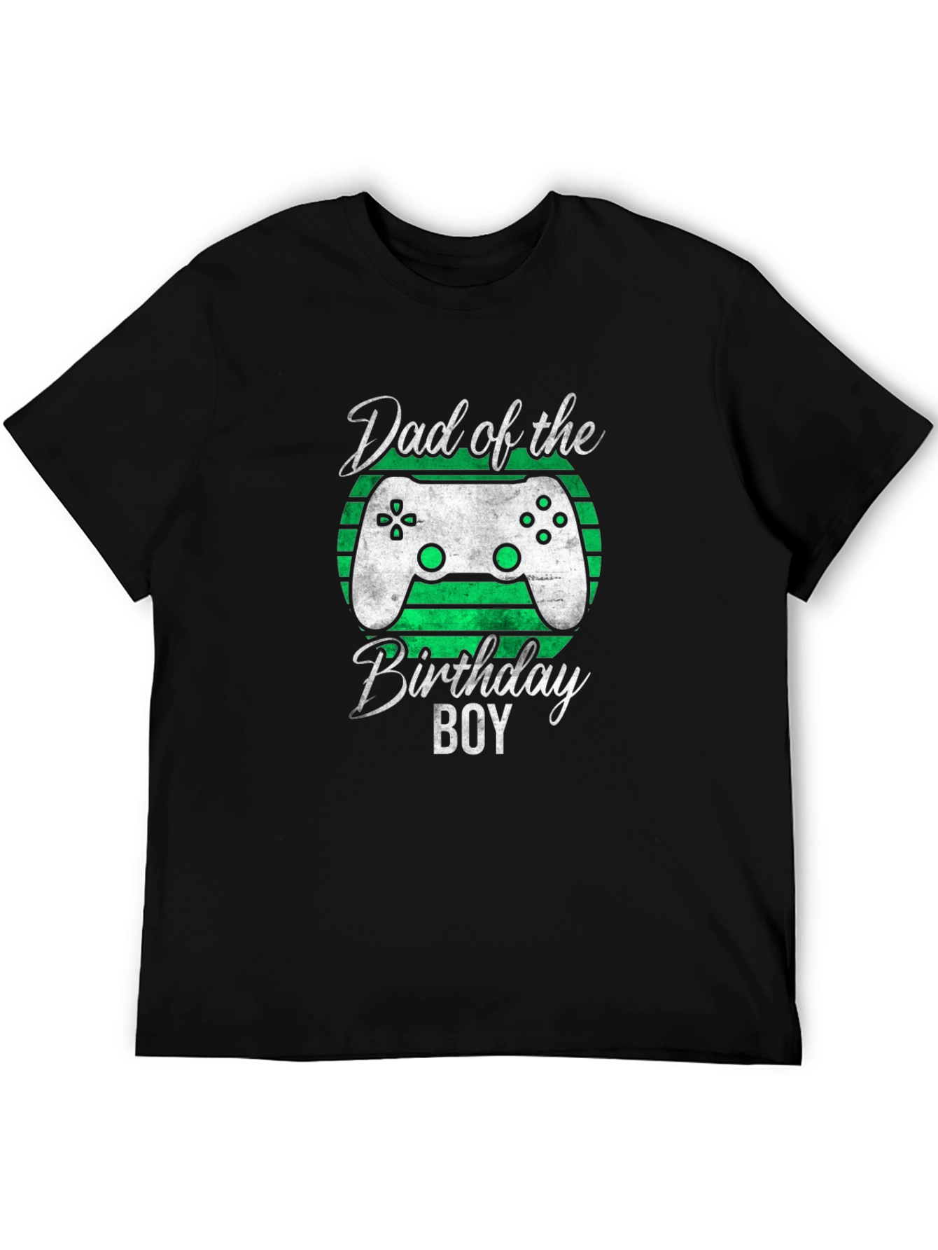 Black Dad of the Birthday Boy Gamer T-Shirt view 5