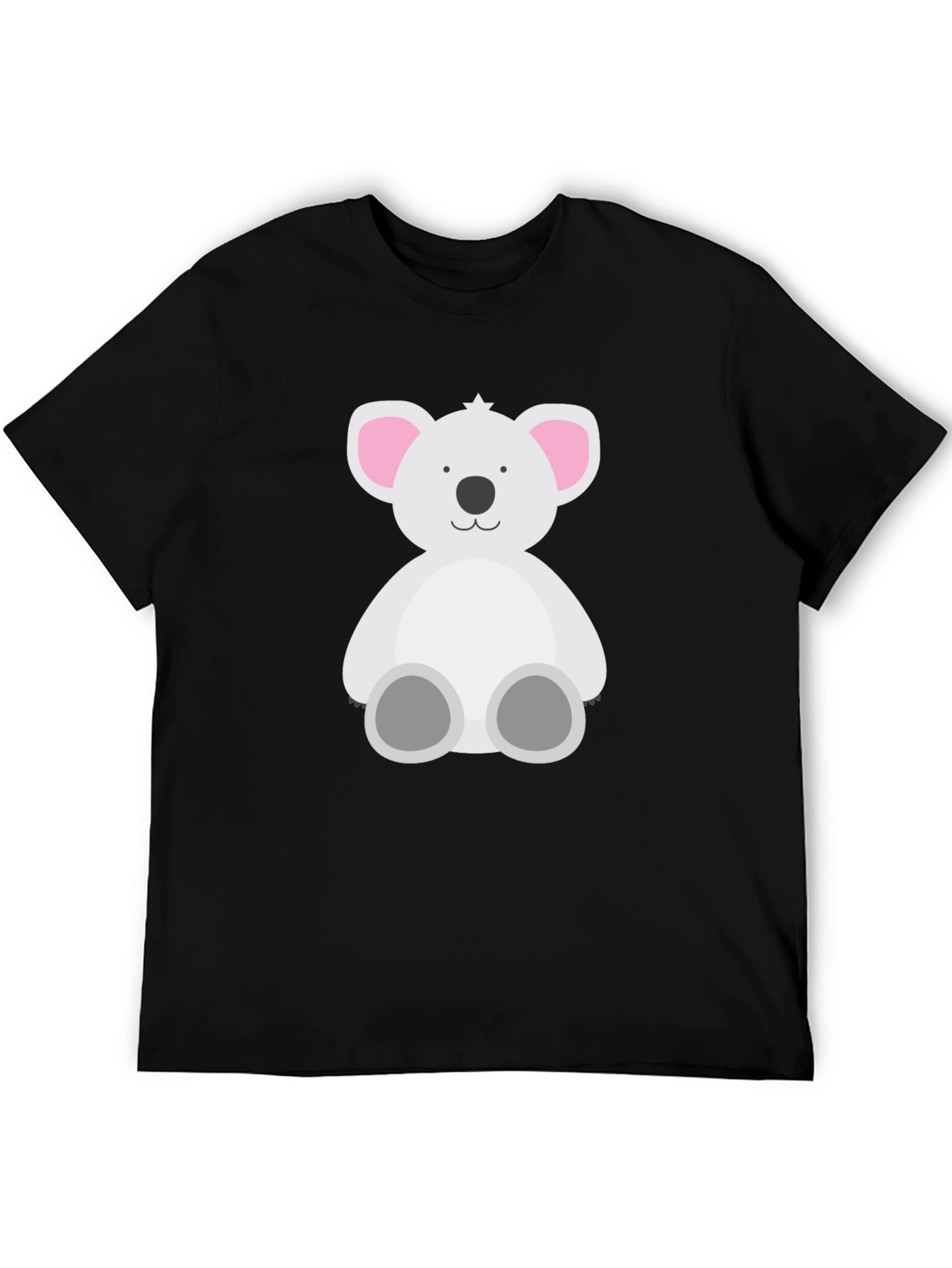 Black Cute Koala Bear Graphic T-Shirt view 5