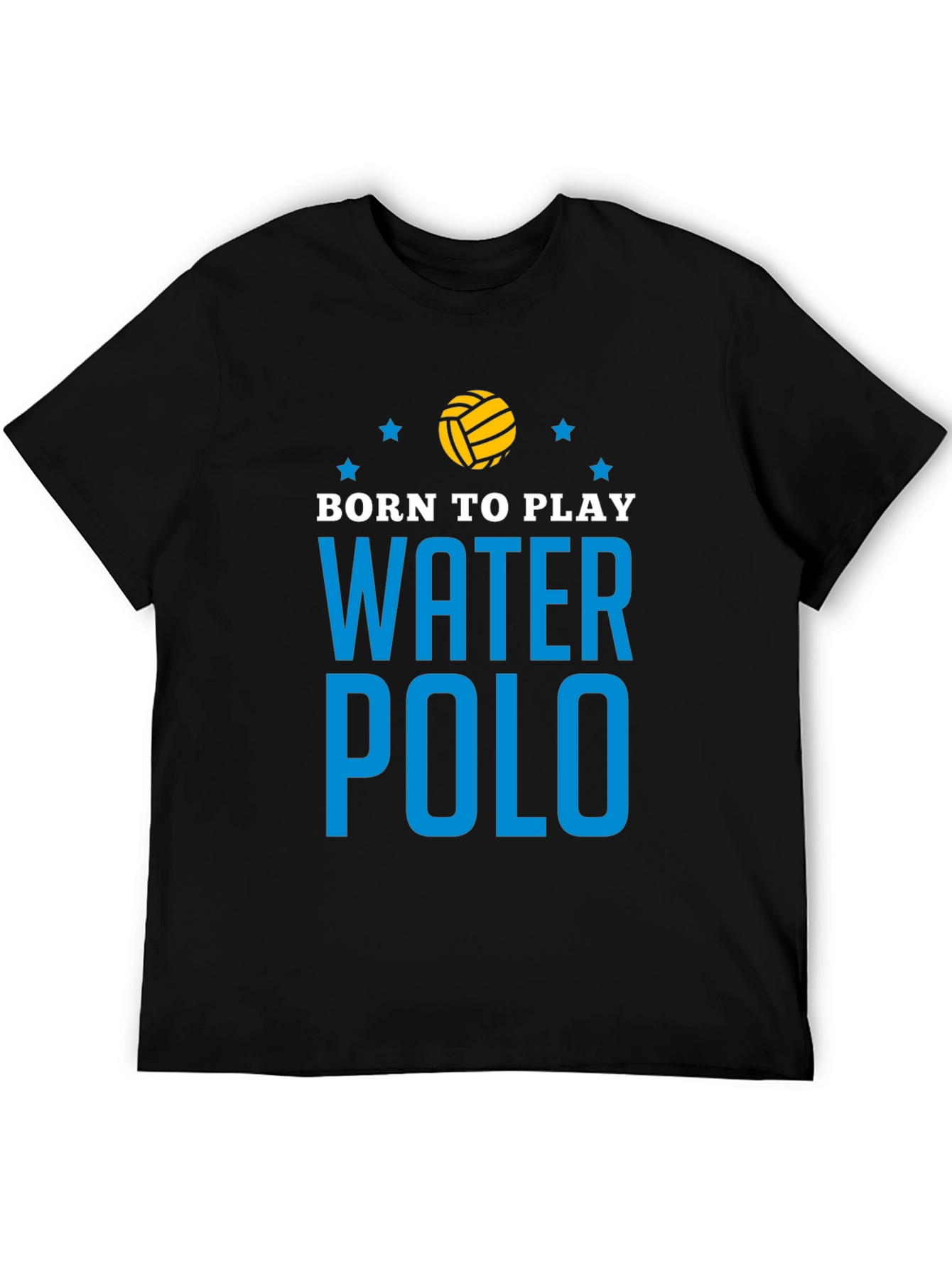 Black Born to Play Water Polo Graphic T-Shirt view 5