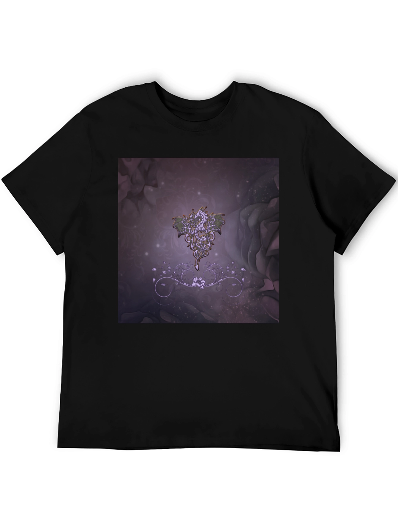 Black Dragon Celtic Knot Design Tee - Fantasy Apparel view 5