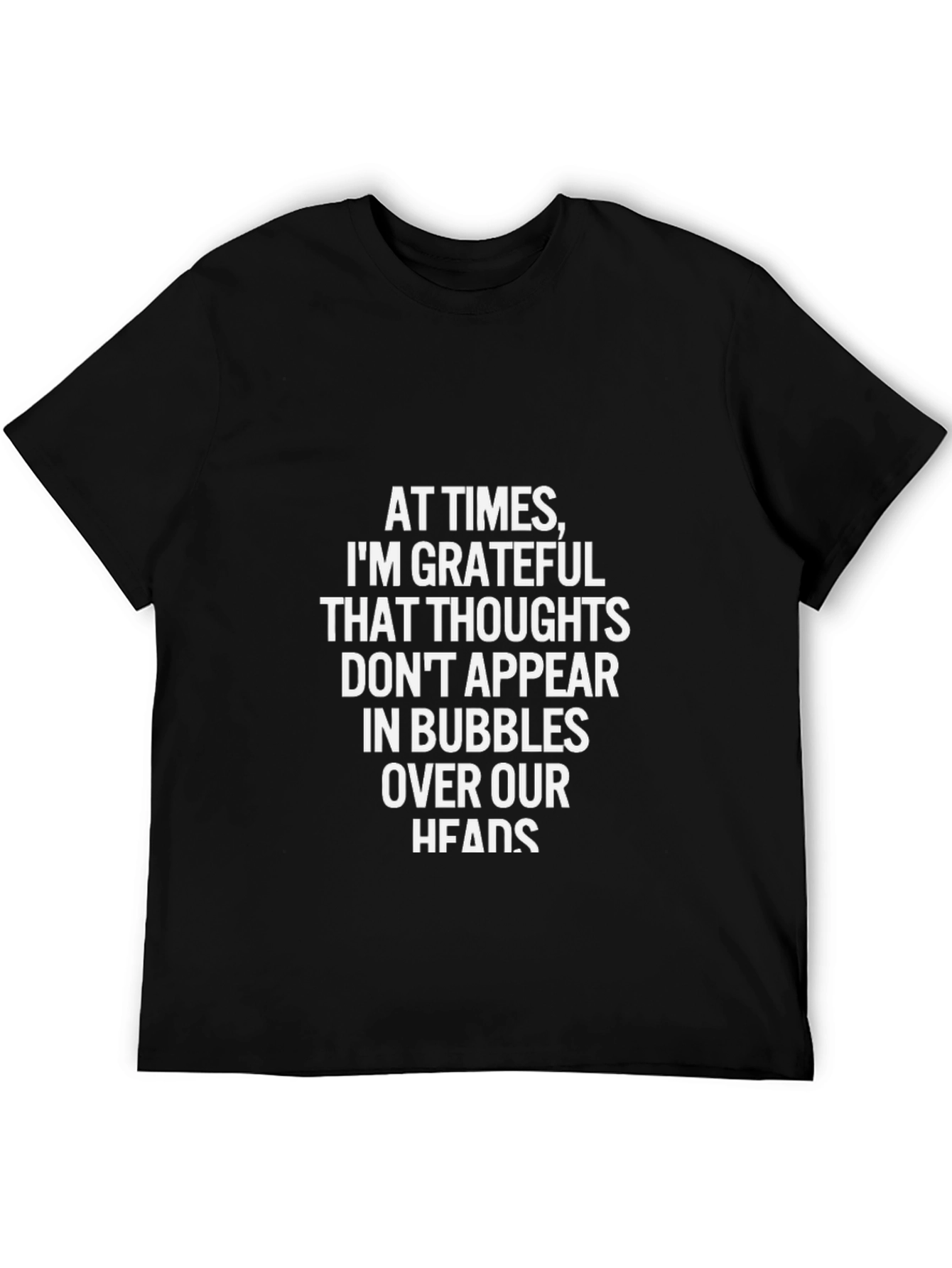 Black Grateful Thoughts T-Shirt: Funny Graphic Tee view 5