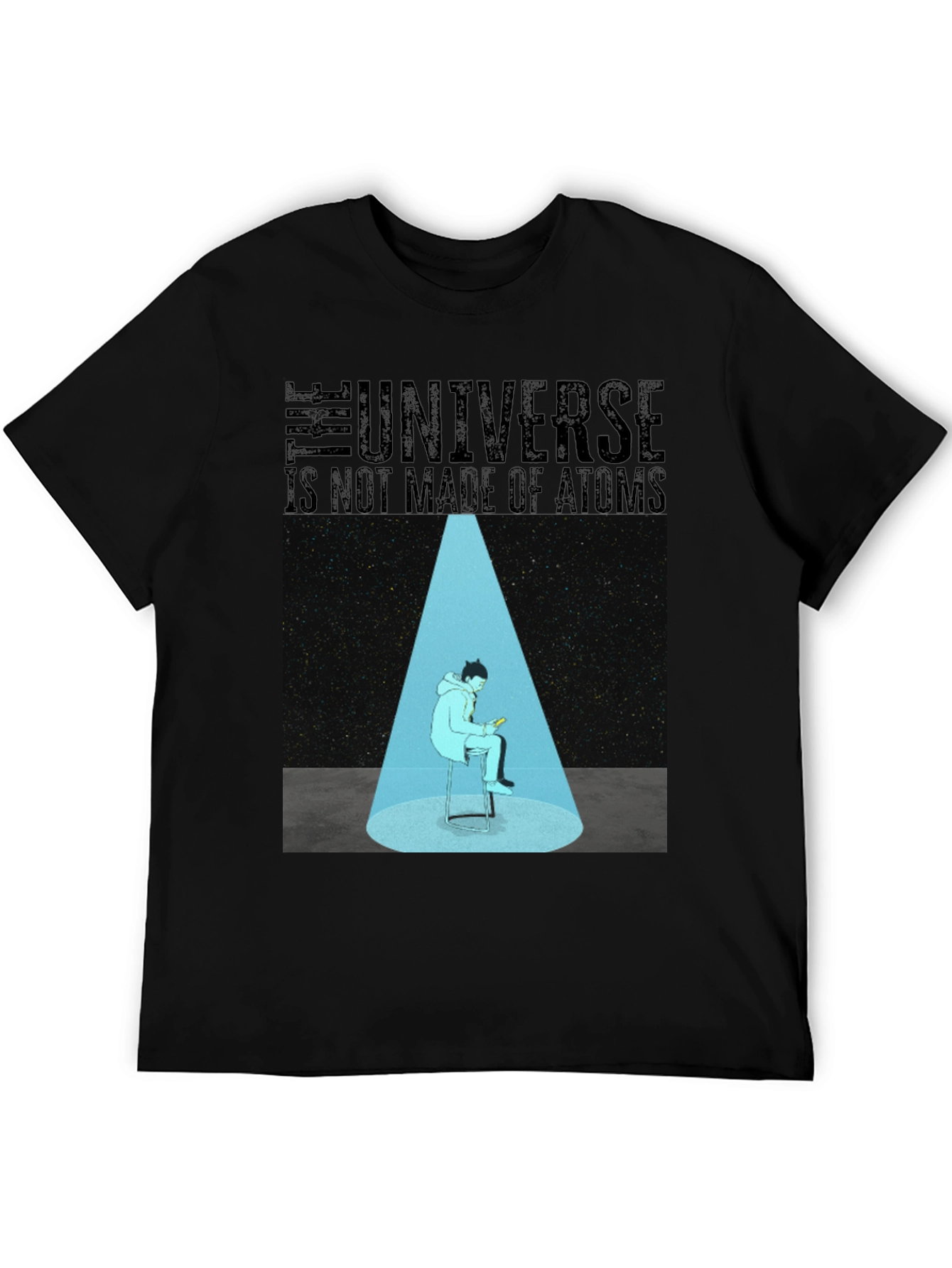Black The Universe Tee: Atomic Insight Graphic T-Shirt view 5