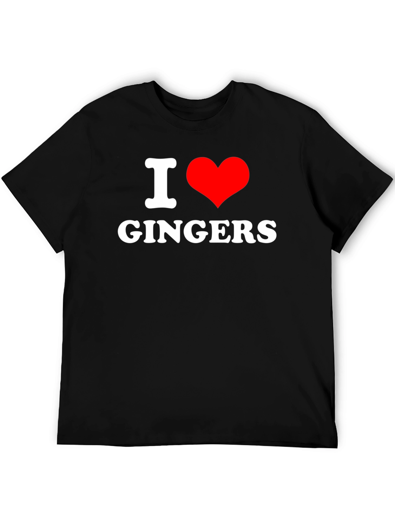 Black I Heart Gingers Black T-Shirt view 5