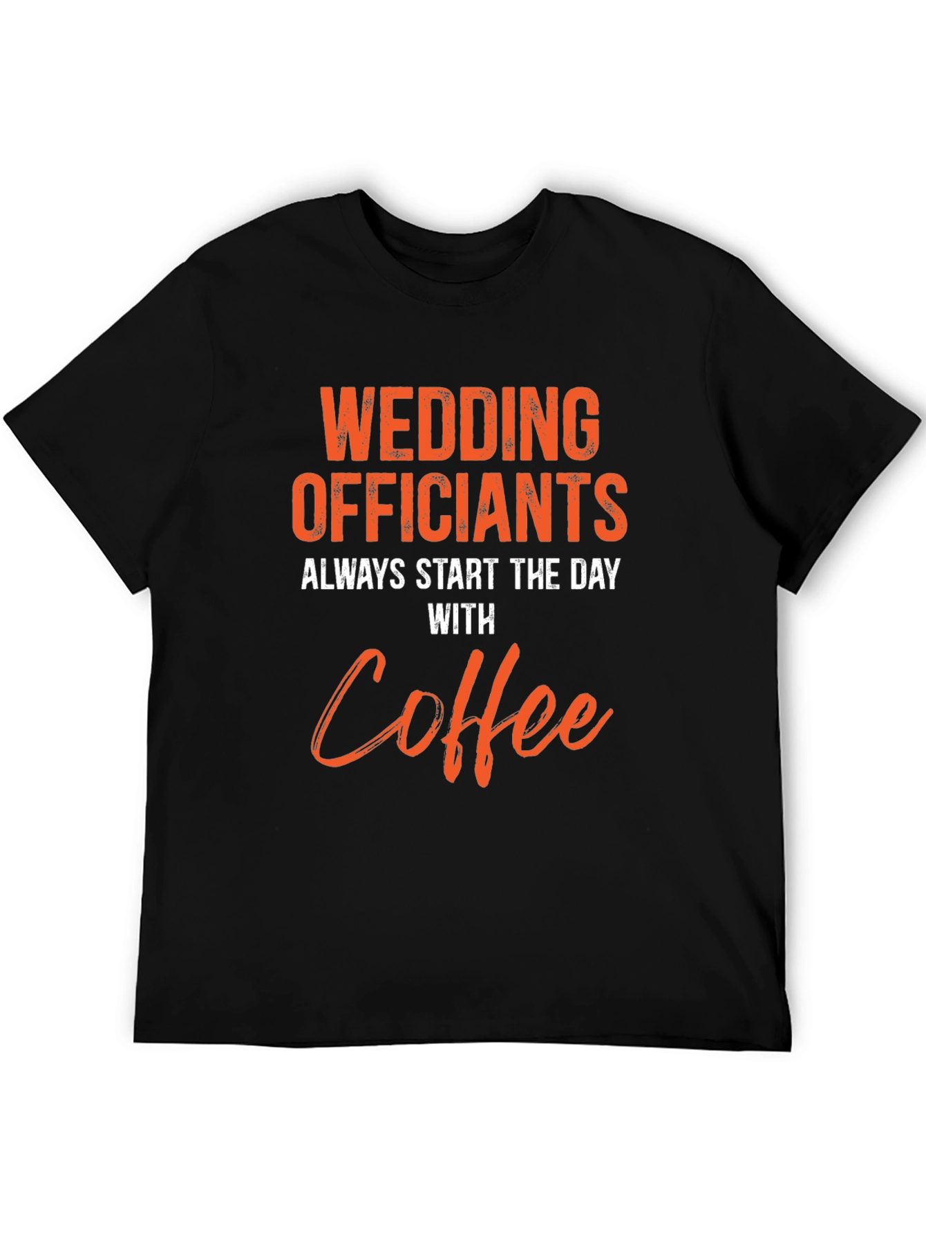 Black Wedding Officiants Coffee T-Shirt view 5