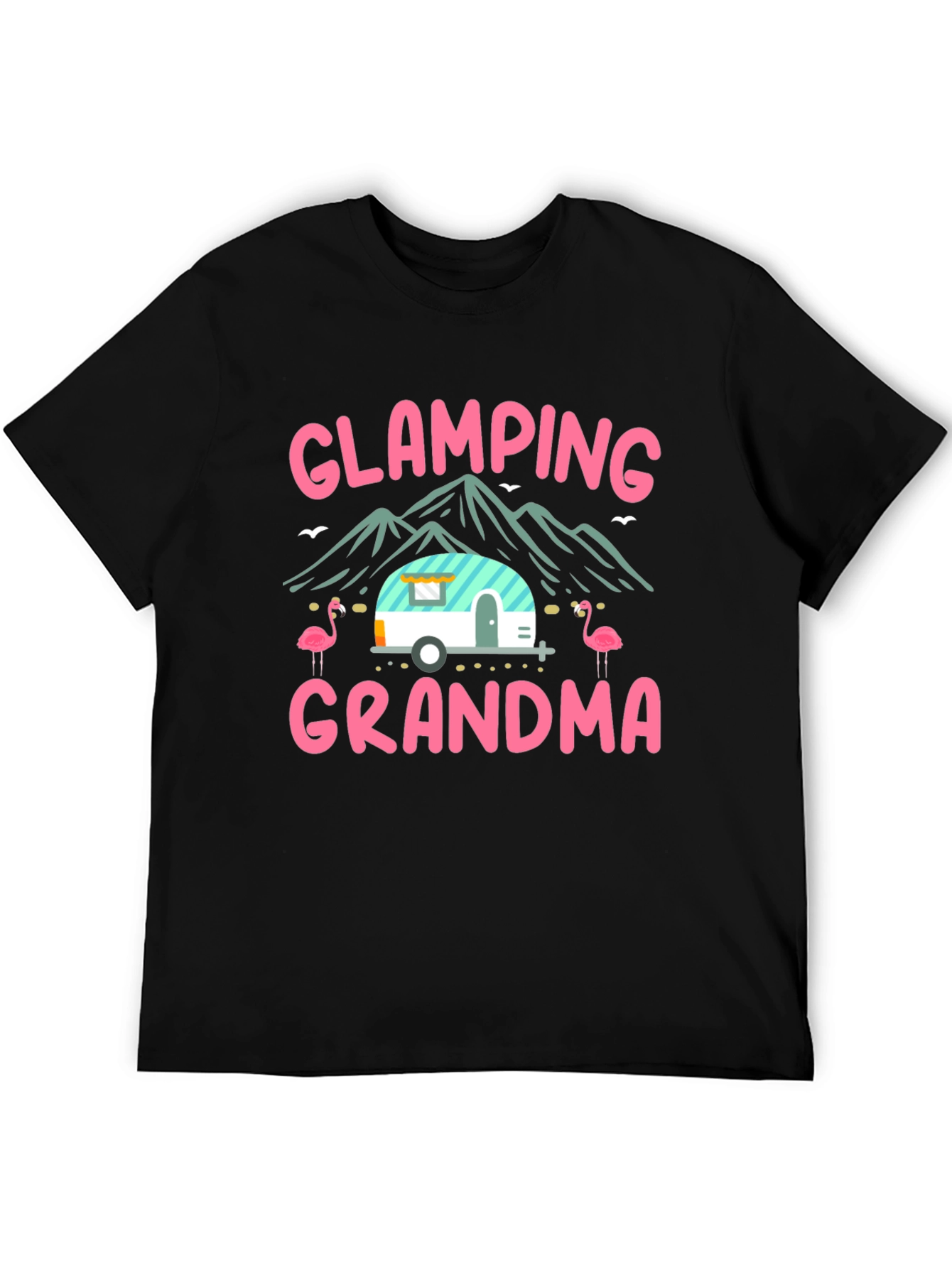 Black Glamping Grandma T-Shirt - Camping Tee view 5