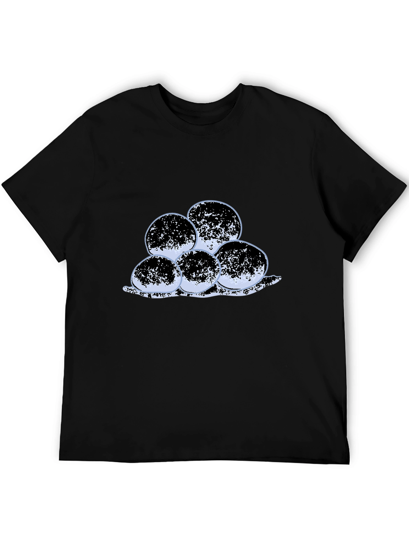 Black Unique Round Design Black T-Shirt view 5