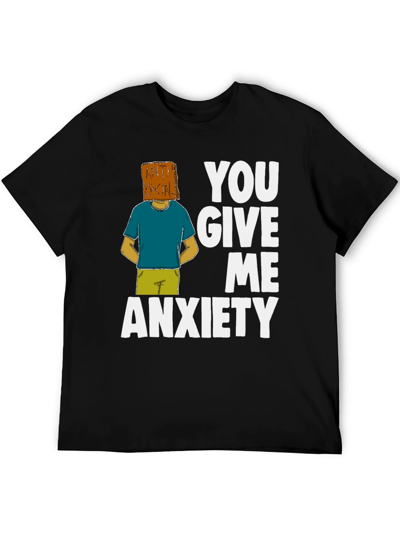 Black Anti-Social Anxiety T-Shirt view 5