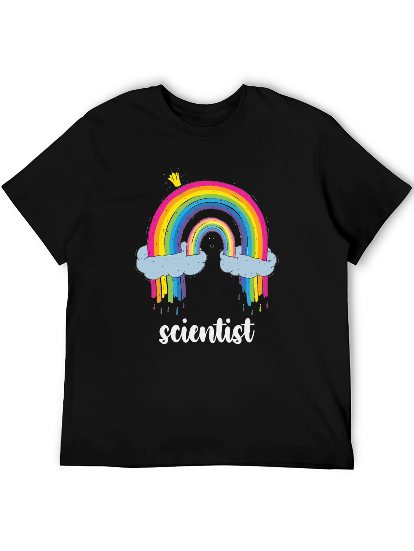 Black Scientist Rainbow T-Shirt - Fun Science Tee view 5