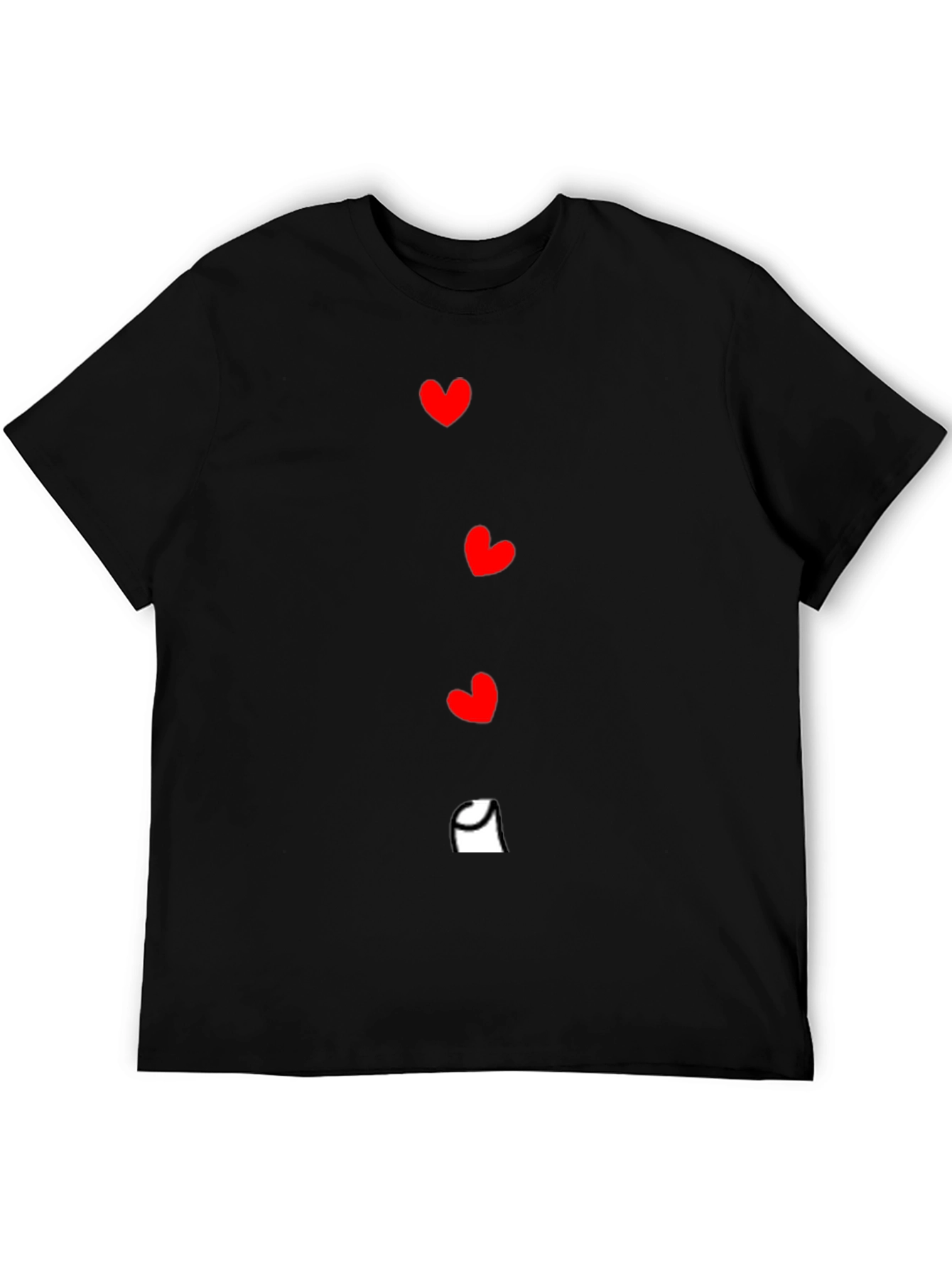 Black Heart Stack Graphic Tee - Black view 5