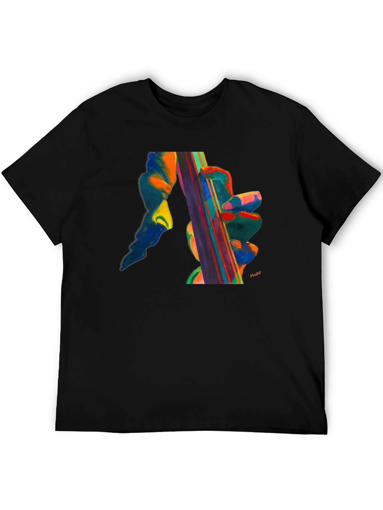 Black Abstract Musical T-Shirt view 5