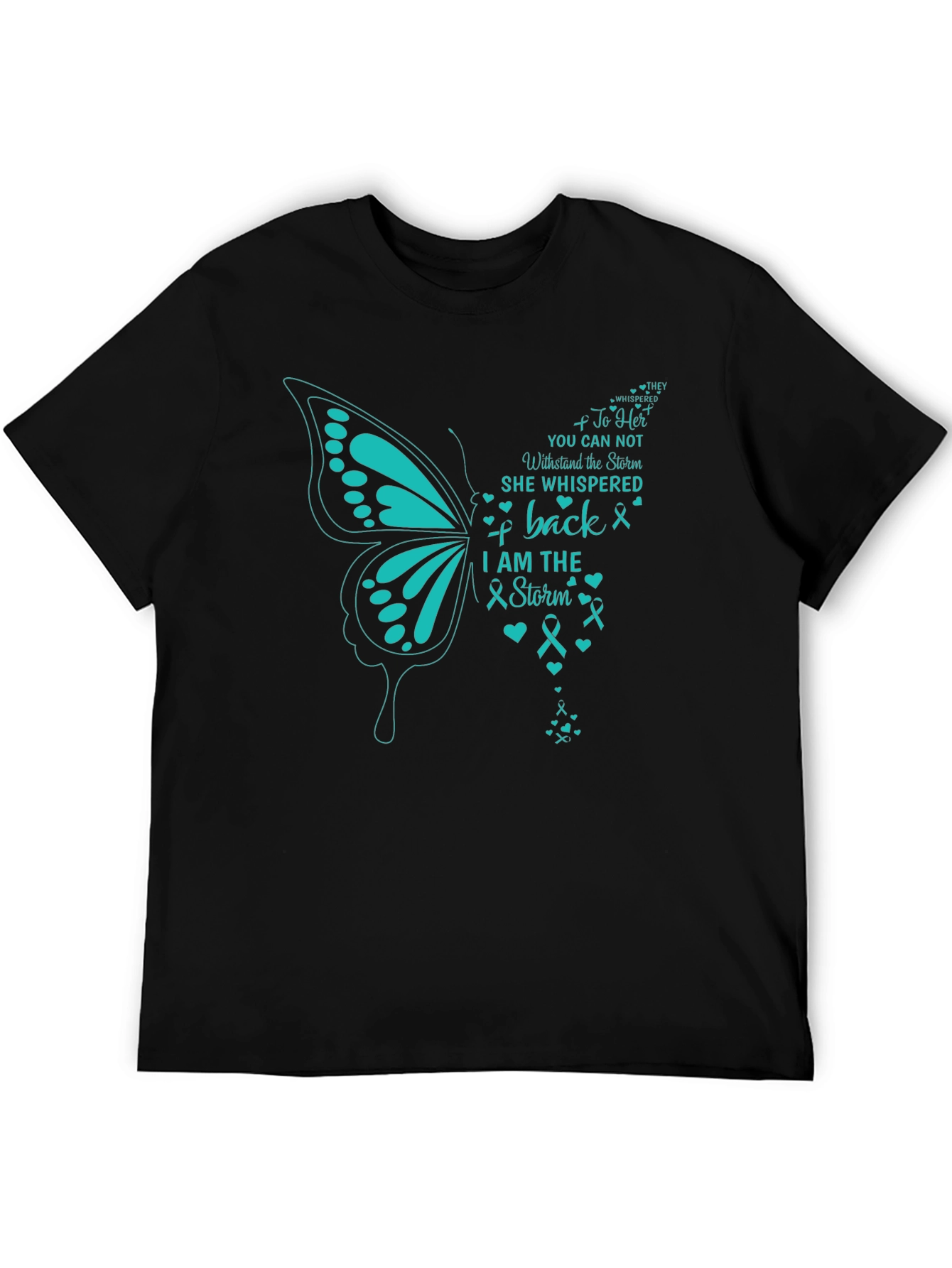 Black I Am The Storm Butterfly T-Shirt view 5