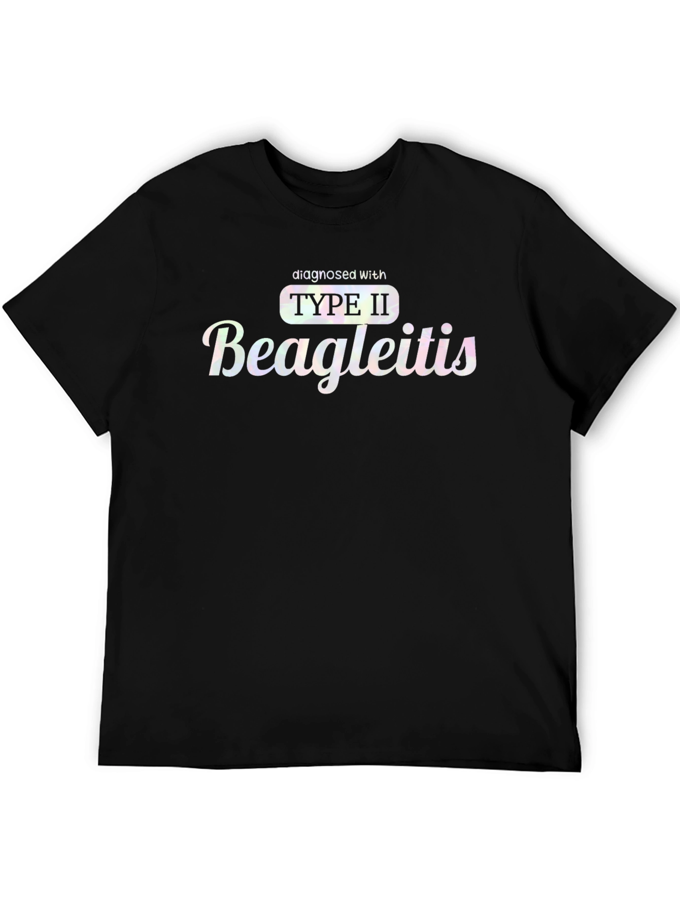 Black Type II Beagleitis Novelty T-Shirt view 5