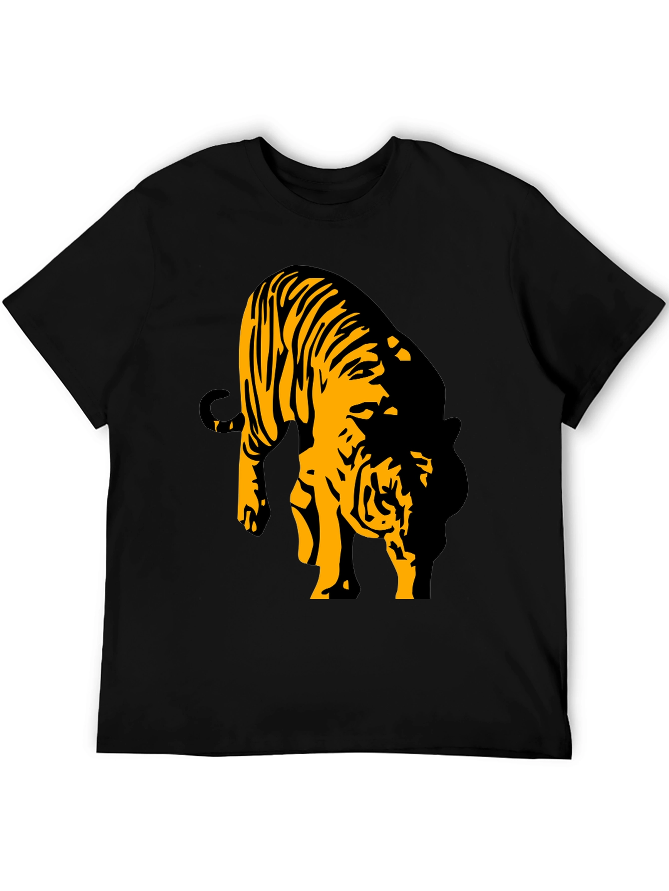 Black Black Tiger Graphic T-Shirt for Men view 5