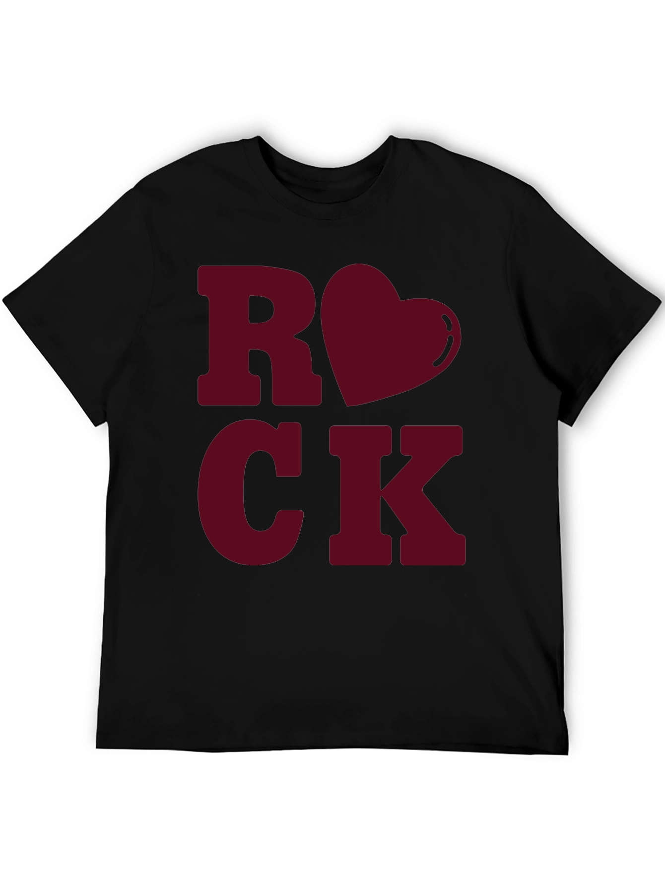 Black Rock Love Heart Valentine's T-Shirt view 5