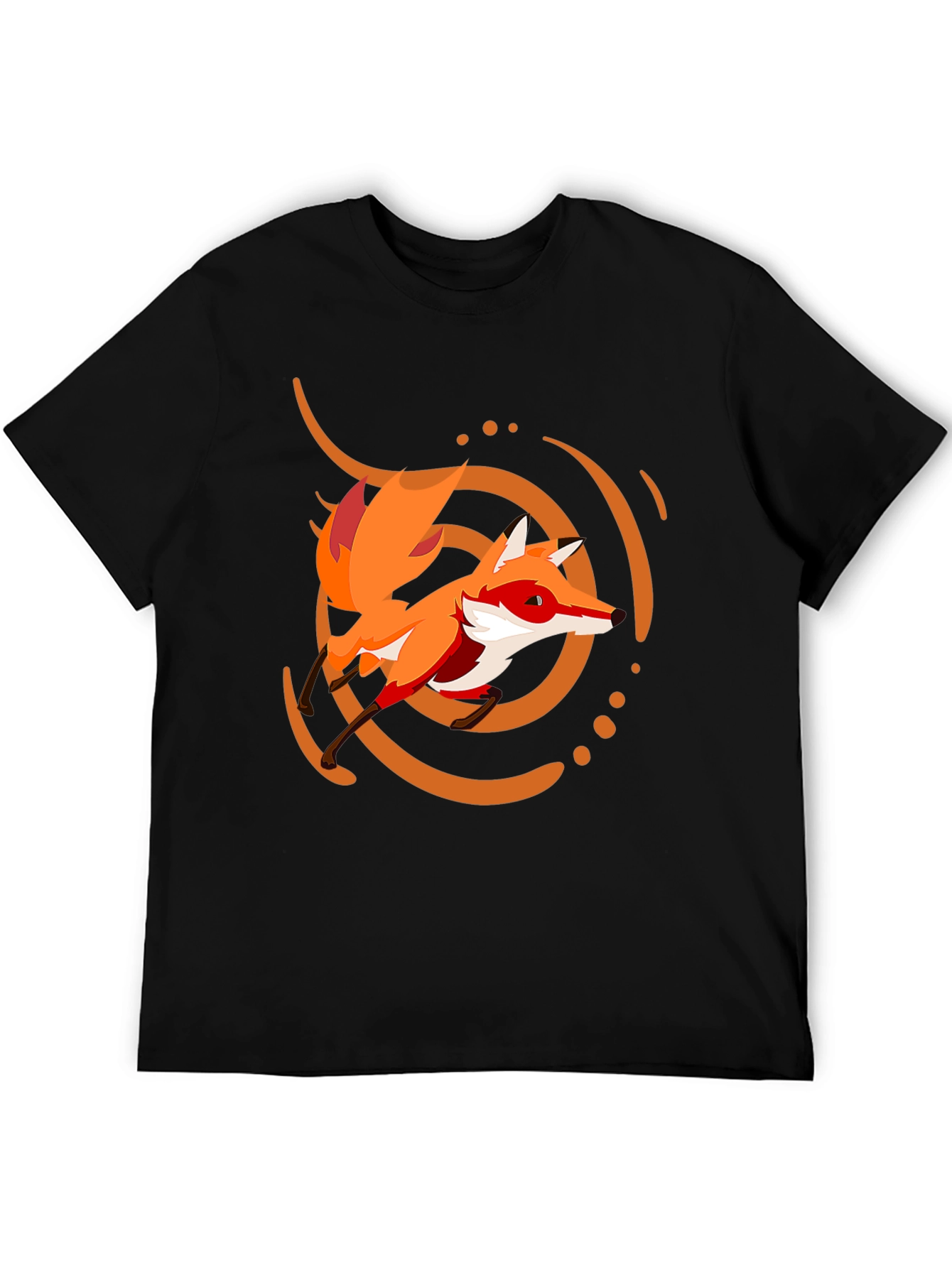 Black Fox Graphic Print Black Tee view 5