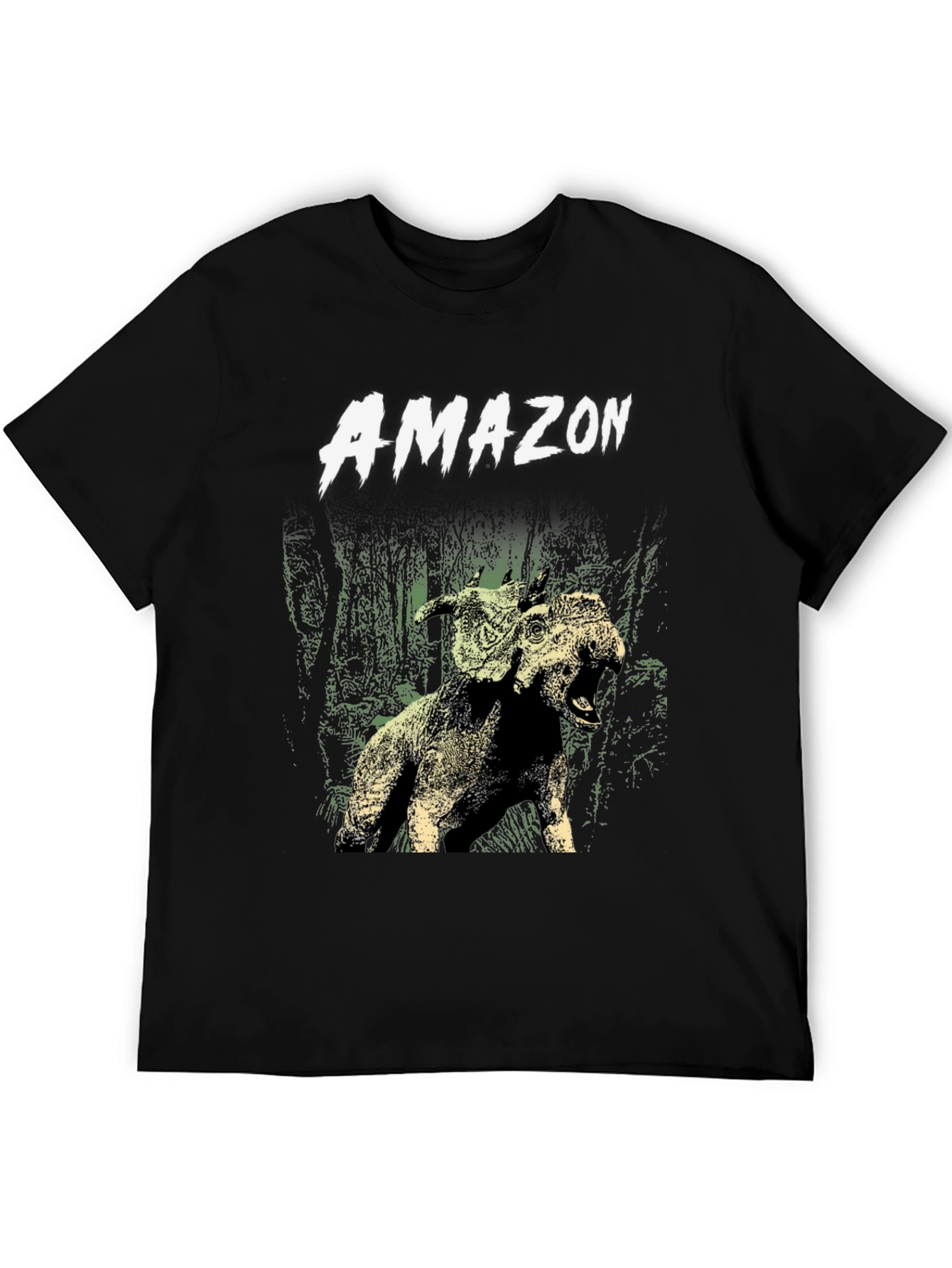 Black Amazon Graphic T-Shirt - Men's Black Tee view 5