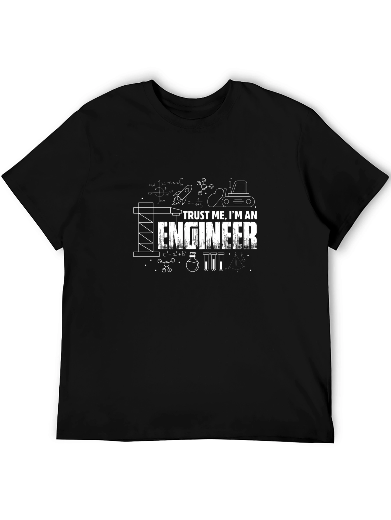 Black Trust Me I'm An Engineer T-Shirt view 5
