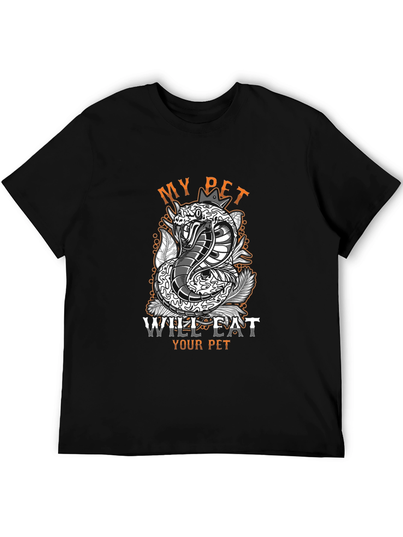 Black My Pet Will Eat Your Pet T-Shirt view 5