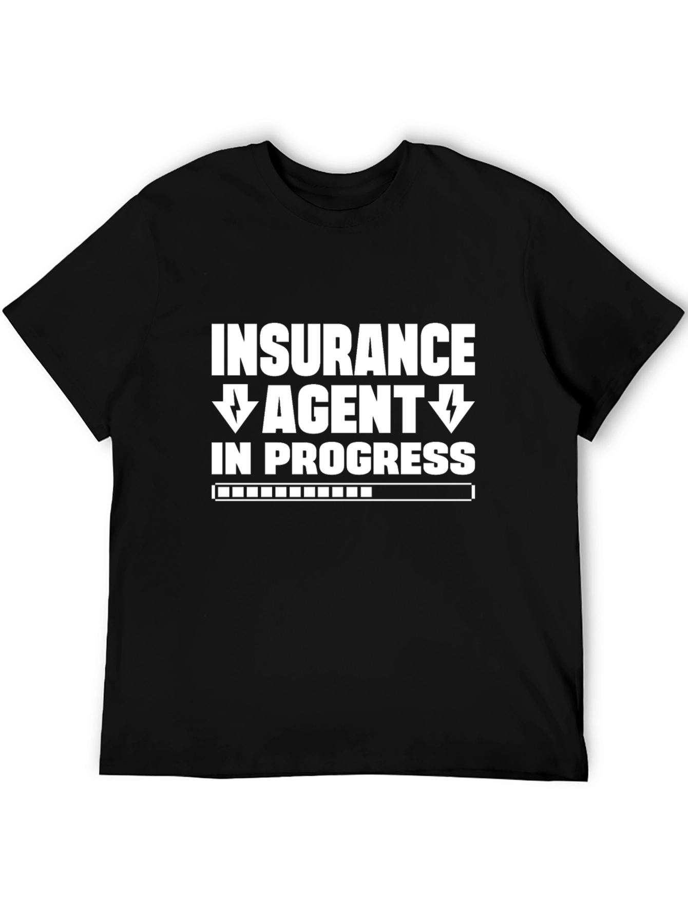 Black Insurance Agent In Progress Black T-Shirt view 5
