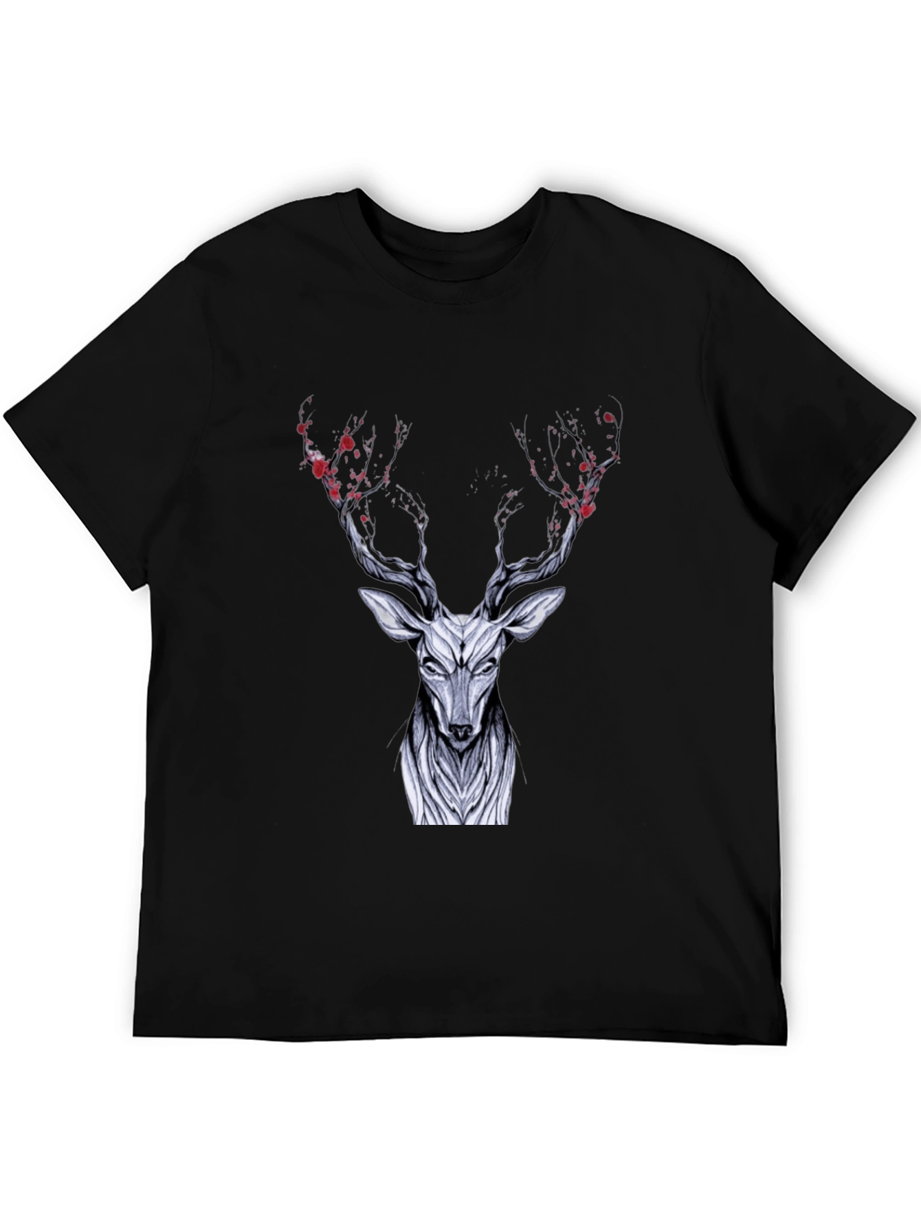 Black Deer Graphic Black T-Shirt view 5